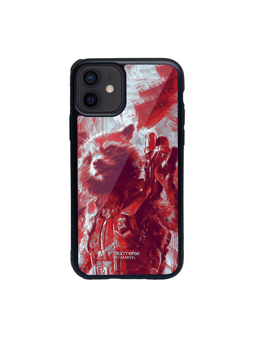 

macmerise Black & Red Charcoal Art Rocket Print iPhone 12 Mini Back Case