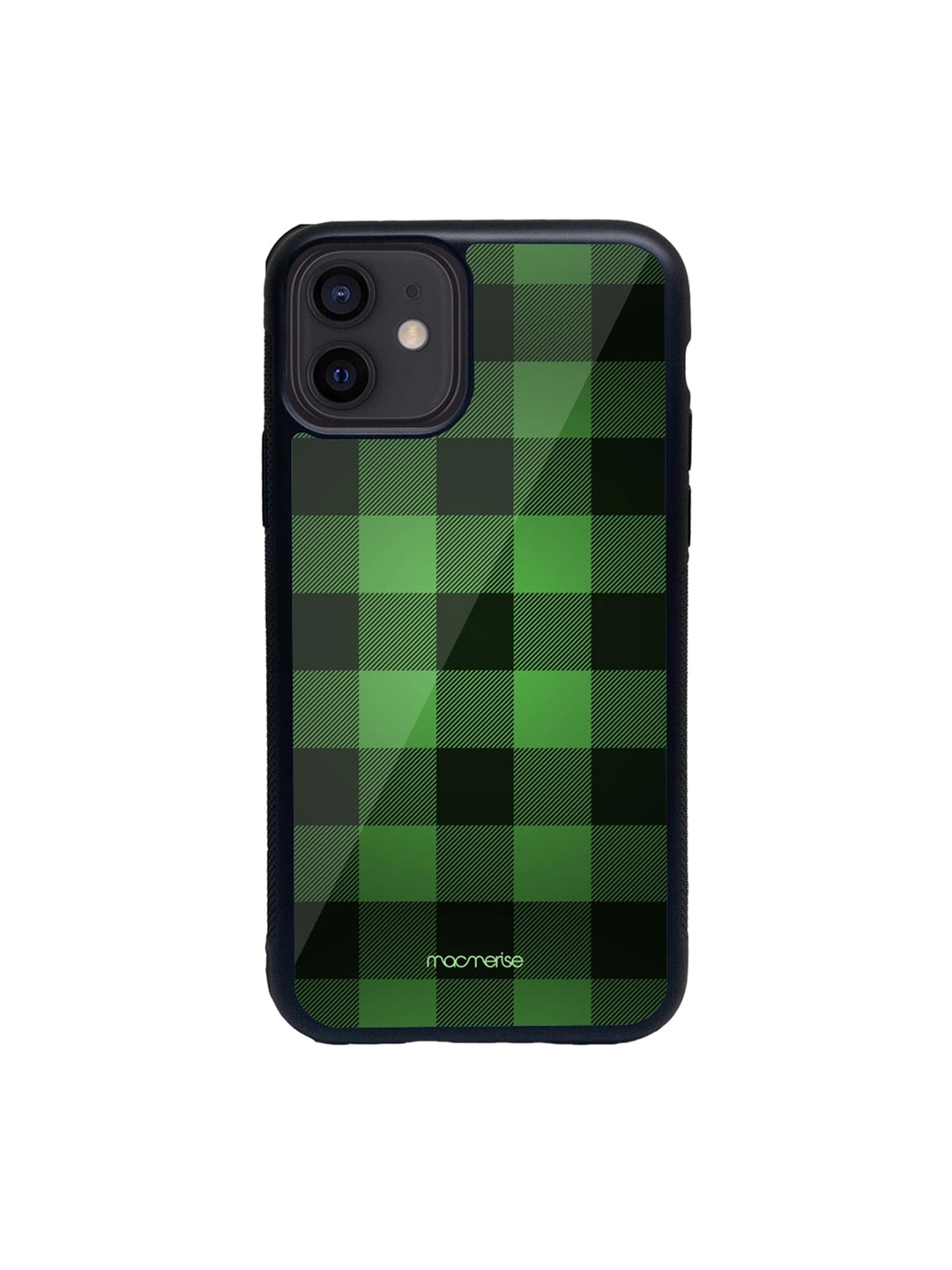 

macmerise Black & Green Checkmate iPhone 12 Mini Back Case