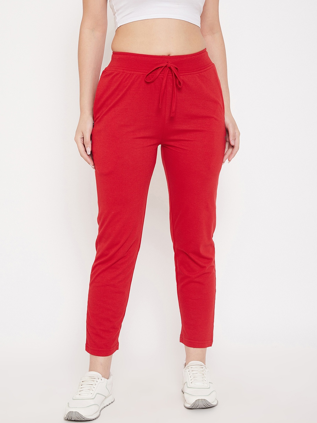 

Okane Women Red Solid Track Pants