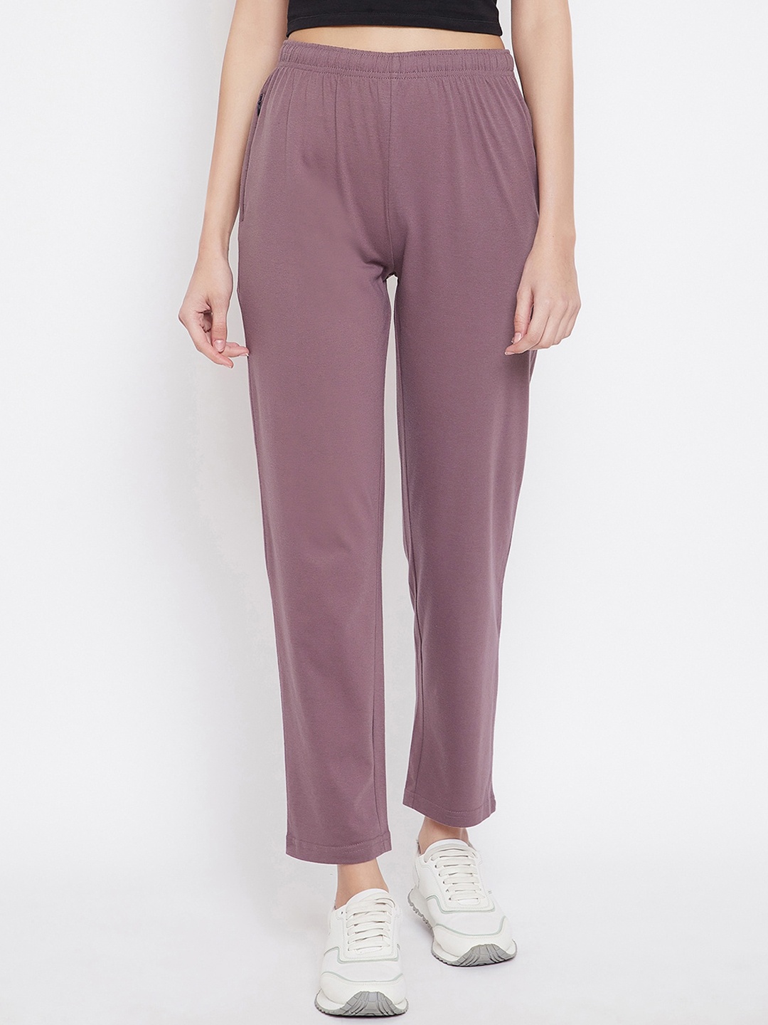 

Okane Women Mauve-Coloured Solid Track Pants