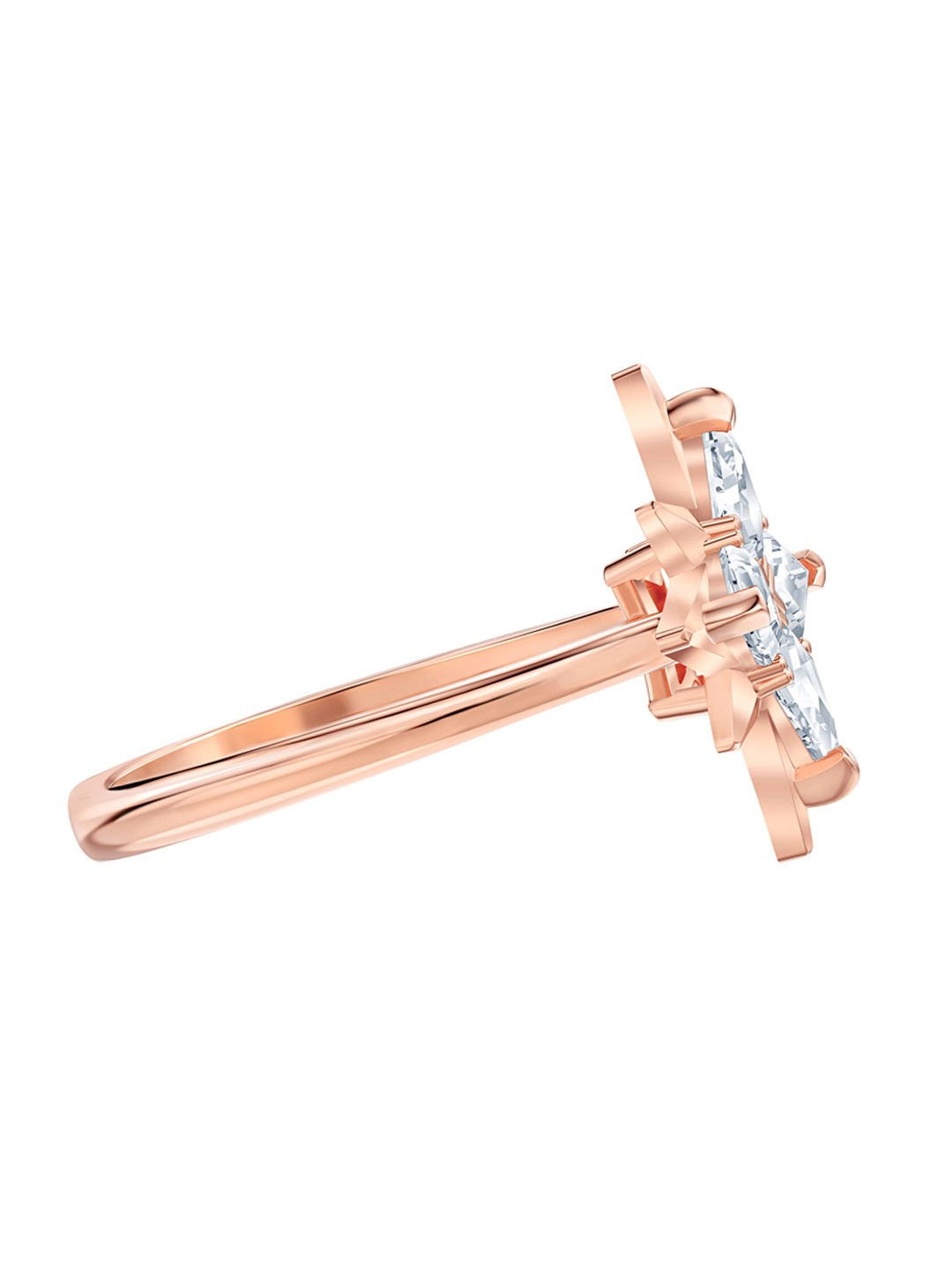 

SWAROVSKI Rose-Gold Plated White Crystals Studded Symbolic Star Motif Ring