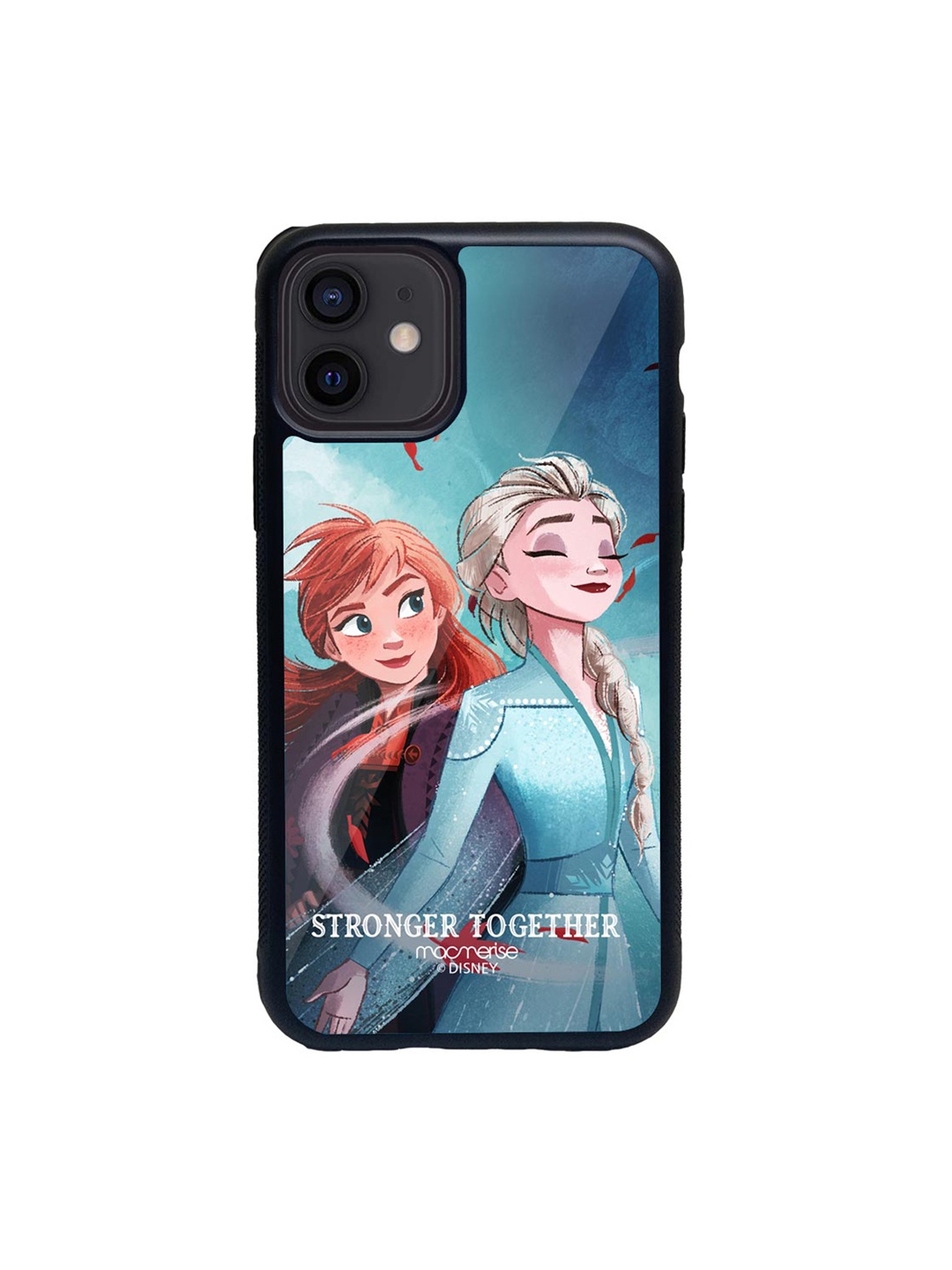 

macmerise Blue & Brown Elsa & Anna Printed Glass iPhone 12 Mini Phone Case