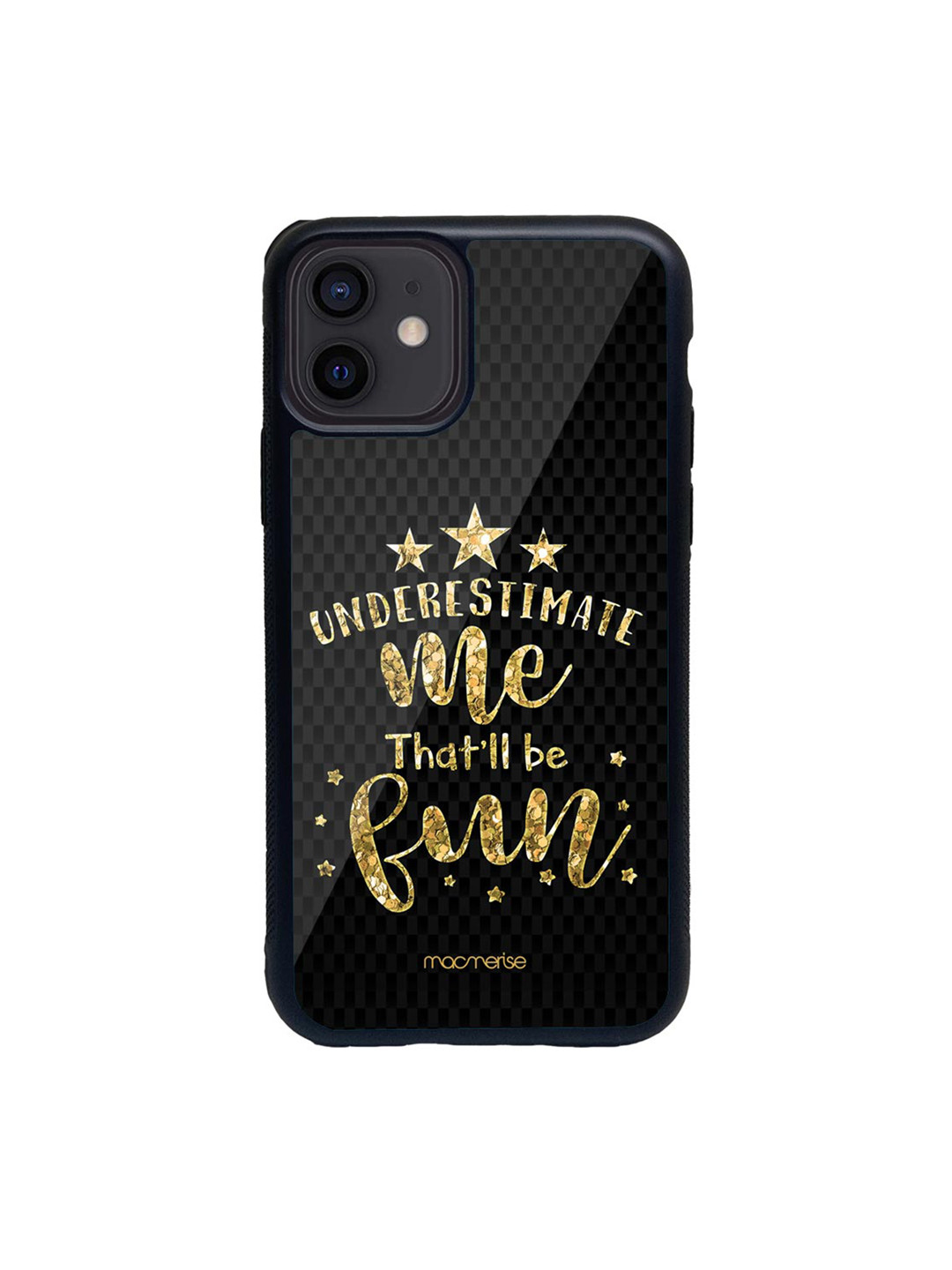 

macmerise Multicoloured Understimate Me Printed iPhone 12 Back Case, Multi