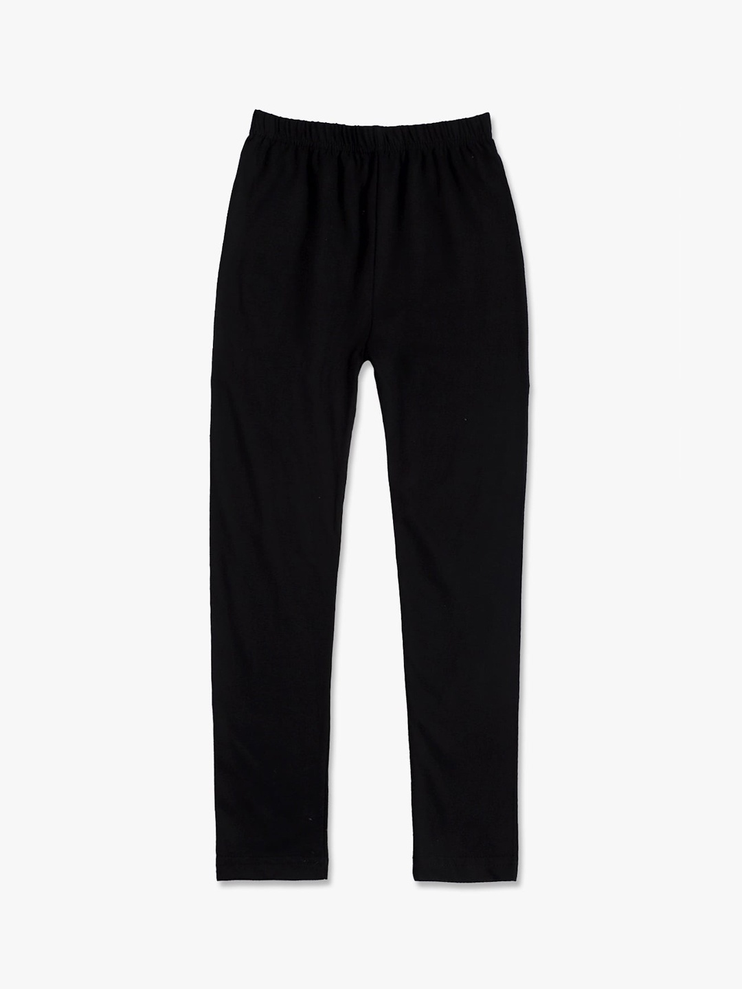 

DIAZ Girls Black Solid Cotton Ankle-Length Leggings