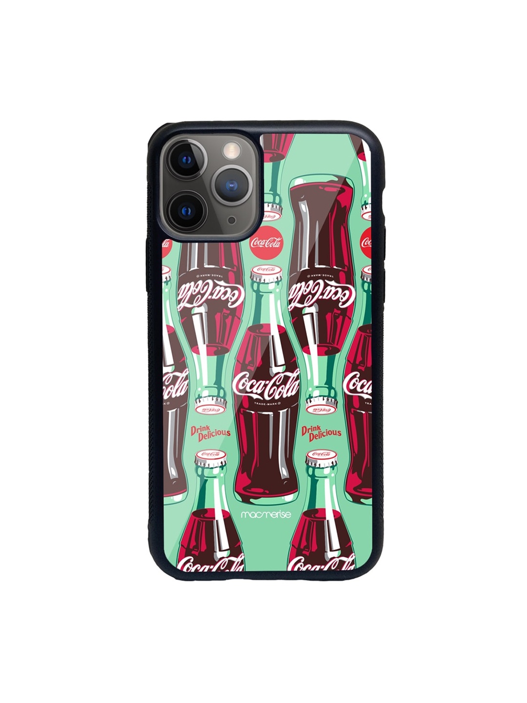 

macmerise Black & Green Relive Happiness Glass iPhone 11 Pro Phone Case