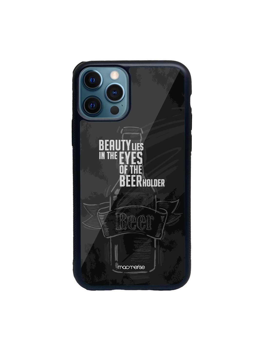 

macmerise Black & White Beer Holder Glass iPhone 12 Pro Phone Case