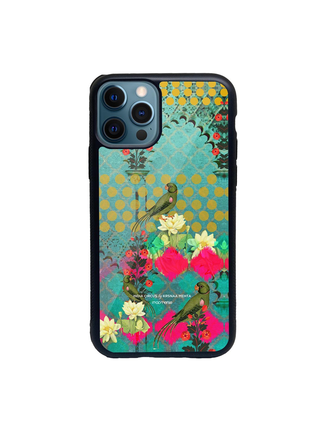 

macmerise Black & Teal Blue Mitthu Miya iPhone 12 Pro Back Case