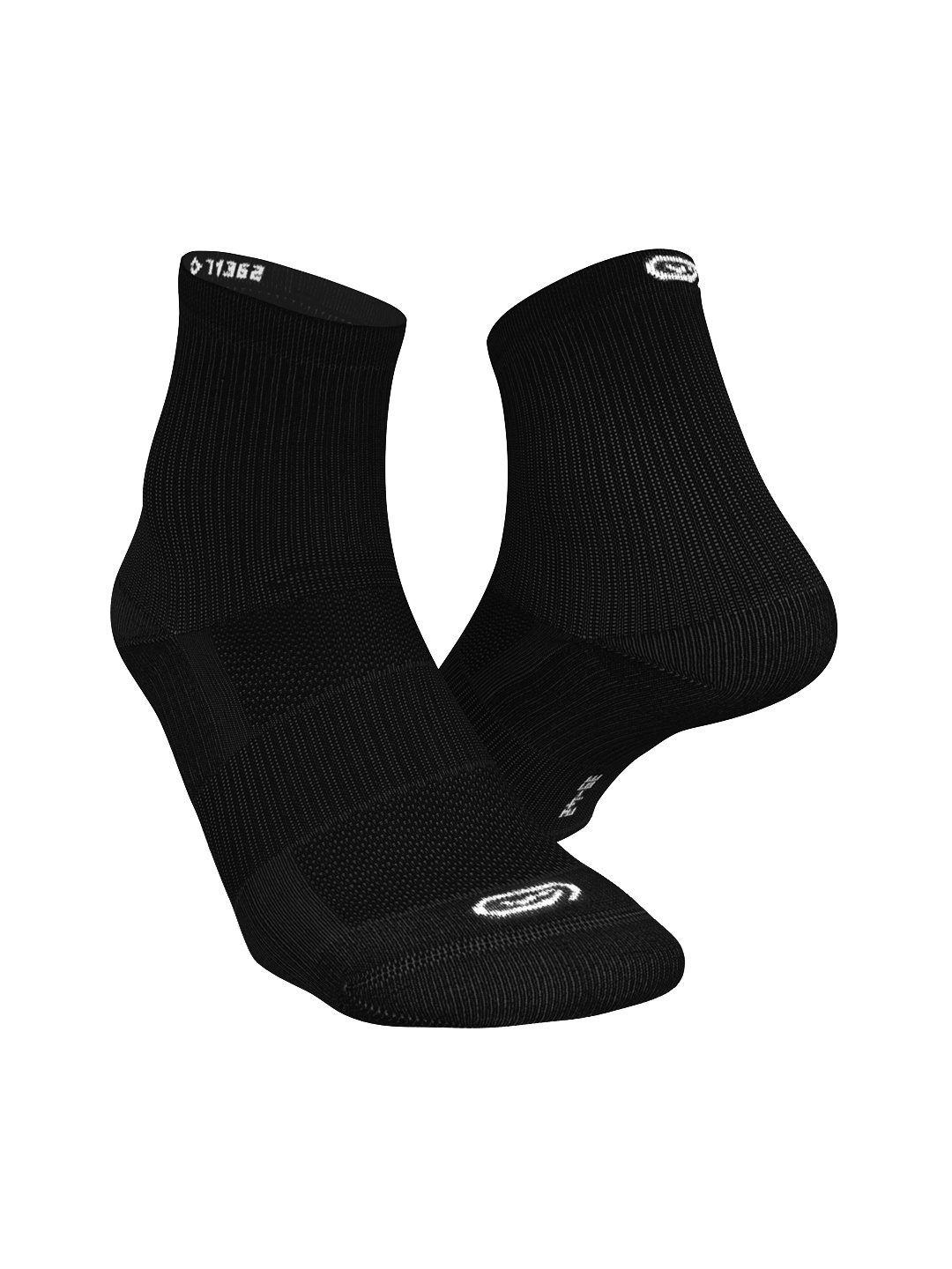 

KIPRUN By Decathlon Unisex Pack Of 2 Black Solid Ankle-Length Running Socks