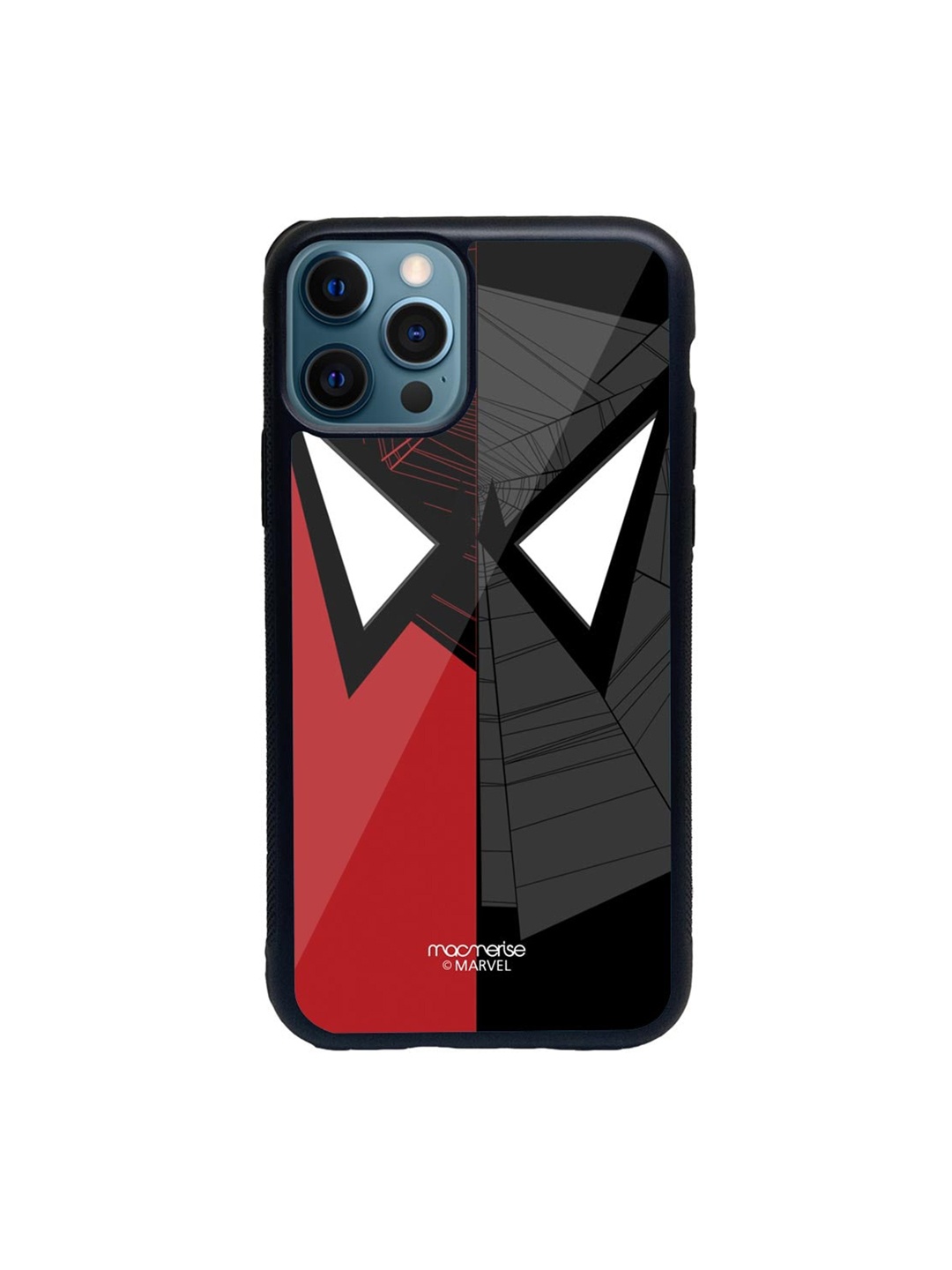 

macmerise Black & Red Face Focus Spiderman Printed iPhone 12 Pro Max Back Case