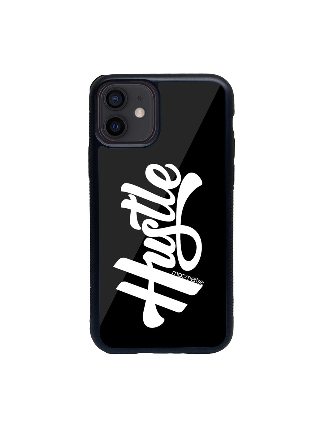 

macmerise Black & White Hustle Glass iPhone 12 Mini Case