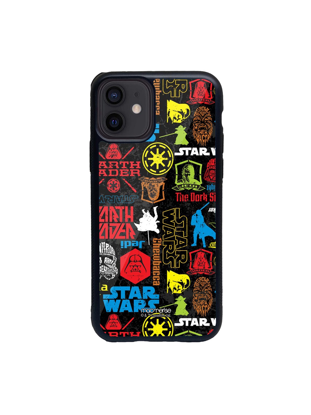 

macmerise Black & Red Star wars Mashup Printed iPhone 12 Back Case