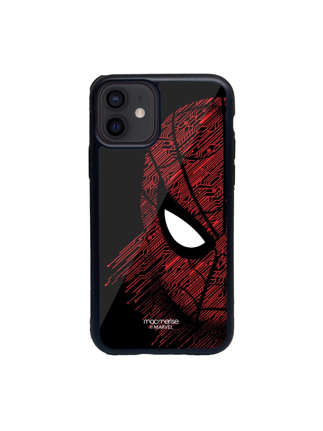 

macmerise Black & Red Sketch Out Spiderman iPhone 12 Back Case