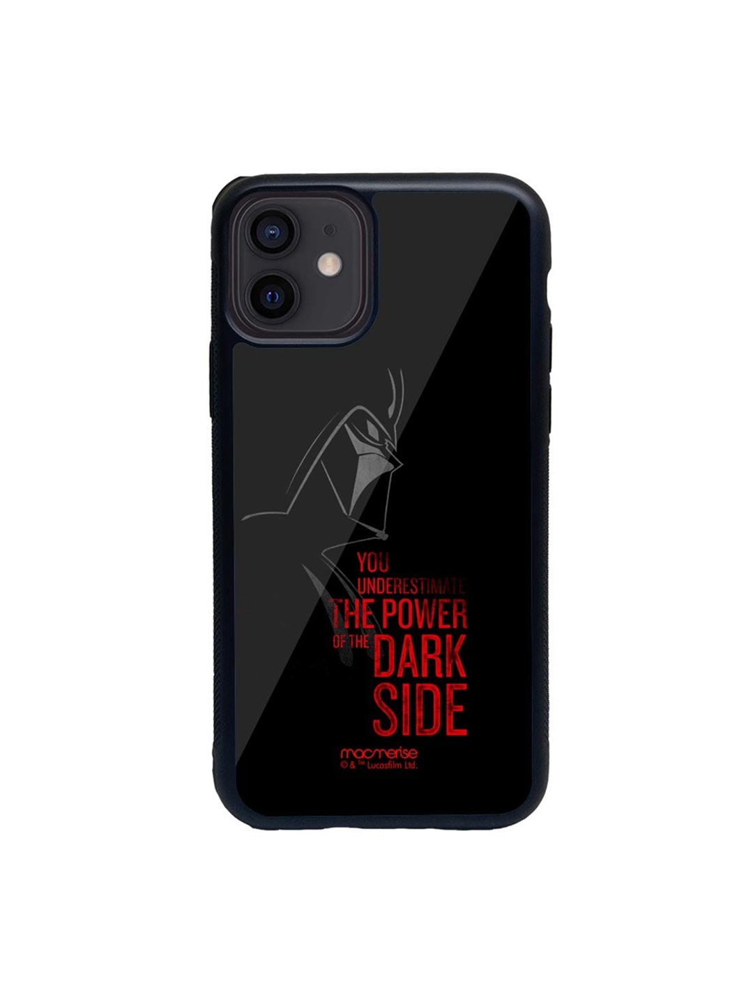 

macmerise Black & Red The Dark Side Glass iPhone 12 Case