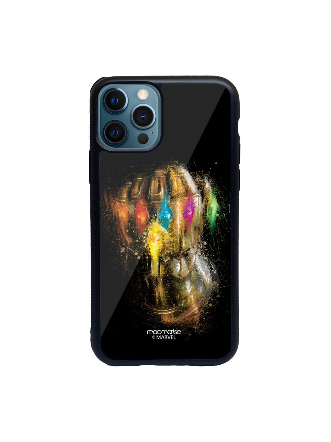 

macmerise Black & Gold-Toned Gauntlet Brush Strokes Printed iPhone 12 Pro Back Case
