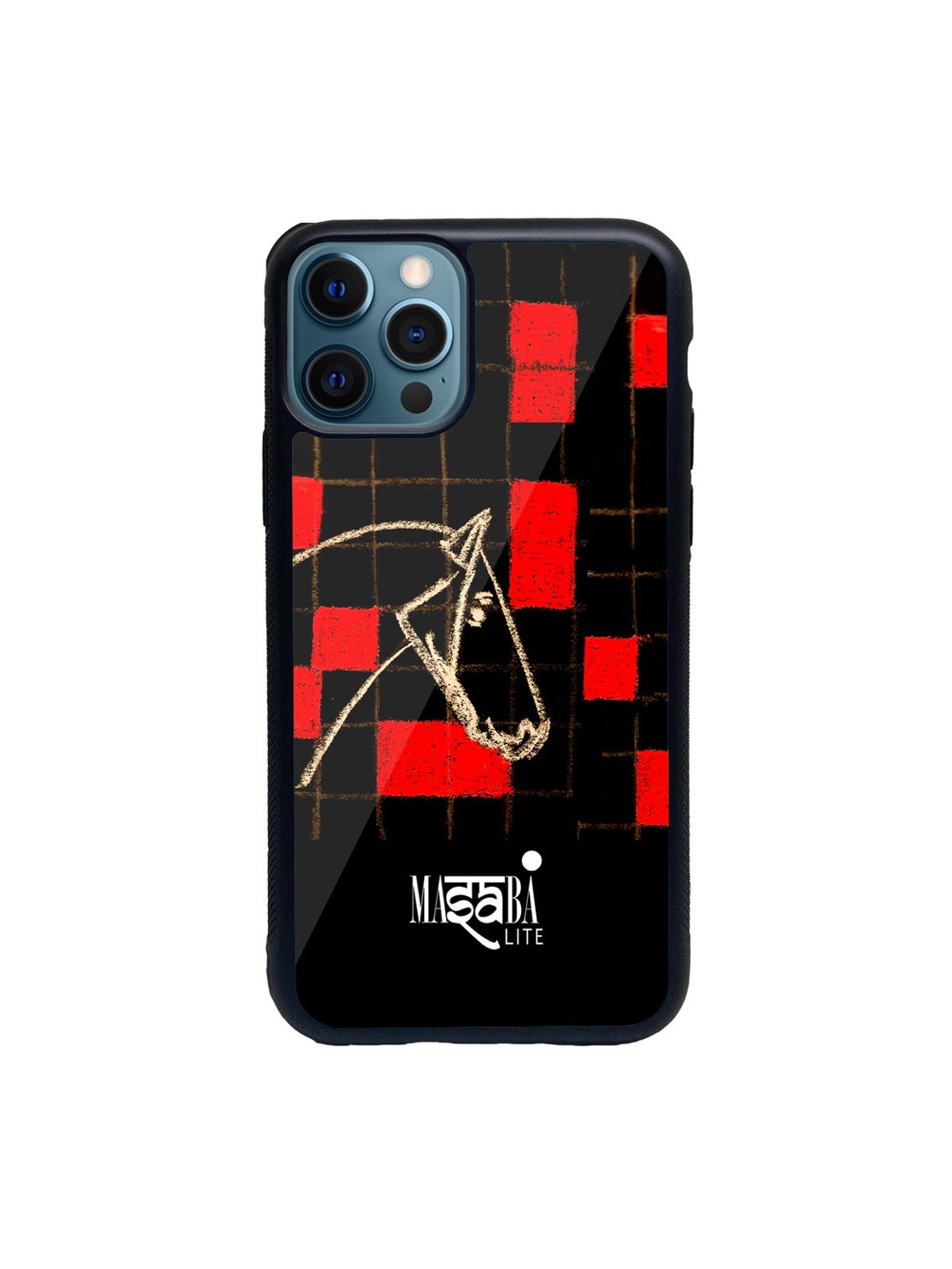 

Macmerise Black & Red Masaba Checkered Glass iPhone 12 Pro Phone Case
