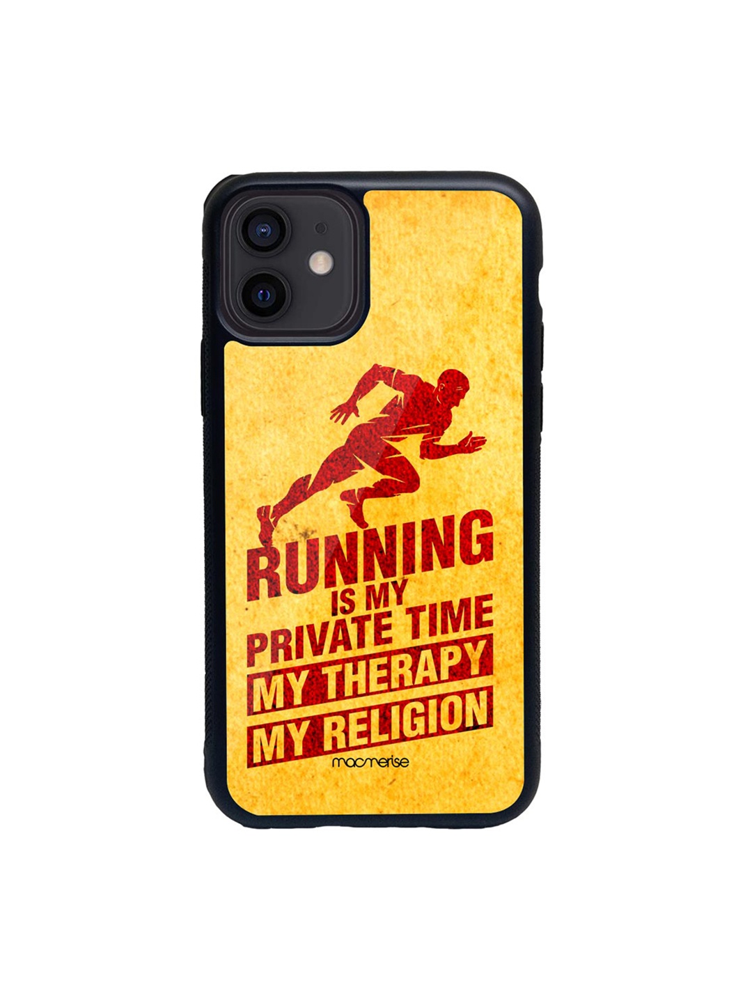 

macmerise Yellow & Red Religion Of Running Glass iPhone 12 Mini Phone Case
