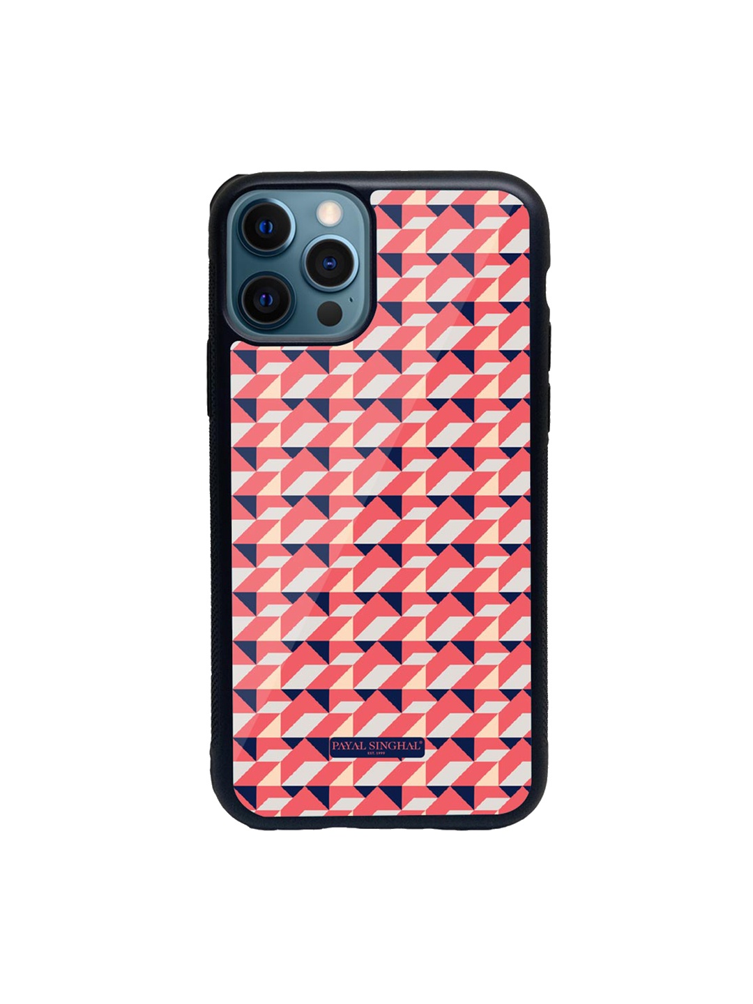 macmerise Coral Pink & Blue Payal Singhal Glass iPhone 12 Pro Case