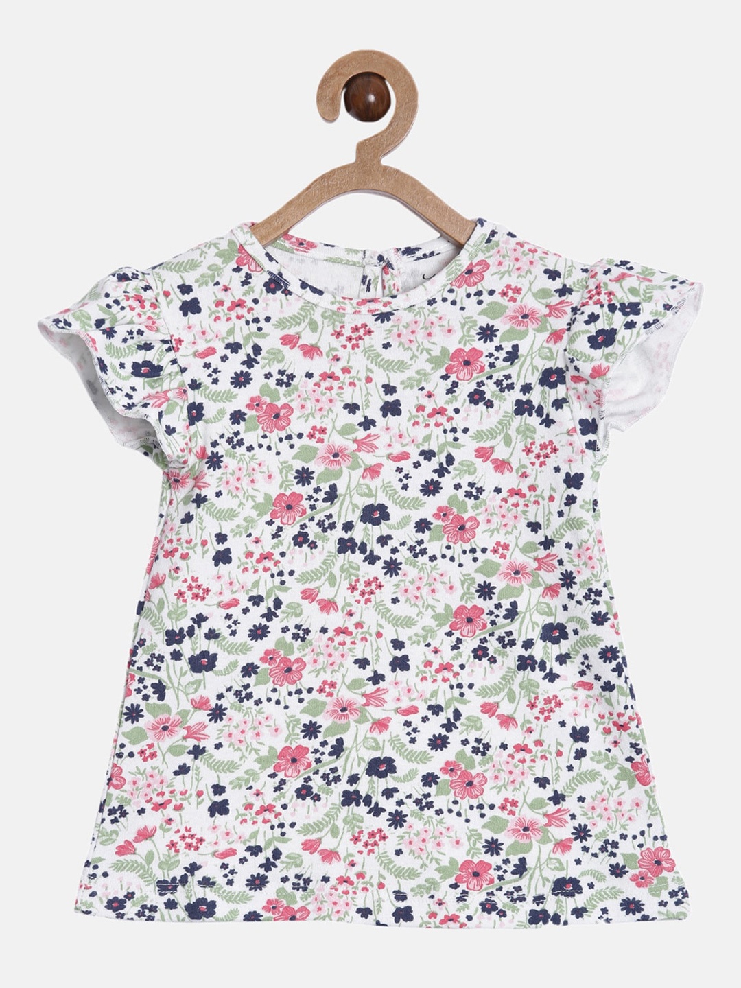 

Kryptic Girls White Printed Round Neck Cotton Pure Cotton T-shirt