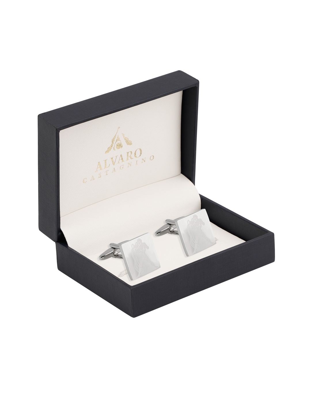 Alvaro Castagnino Silver-Toned Square Cufflinks