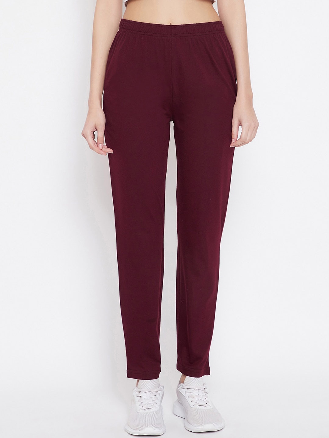 

Okane Women Burgundy Solid Track Pants