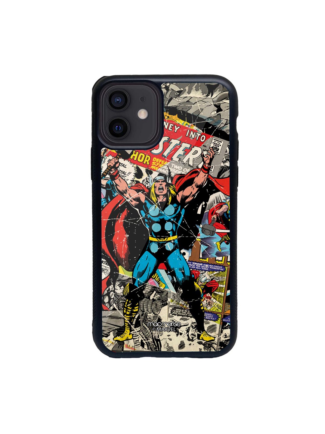 

macmerise Multicoloured Thor Printed Glass iPhone 12 Mini Phone Case, Multi