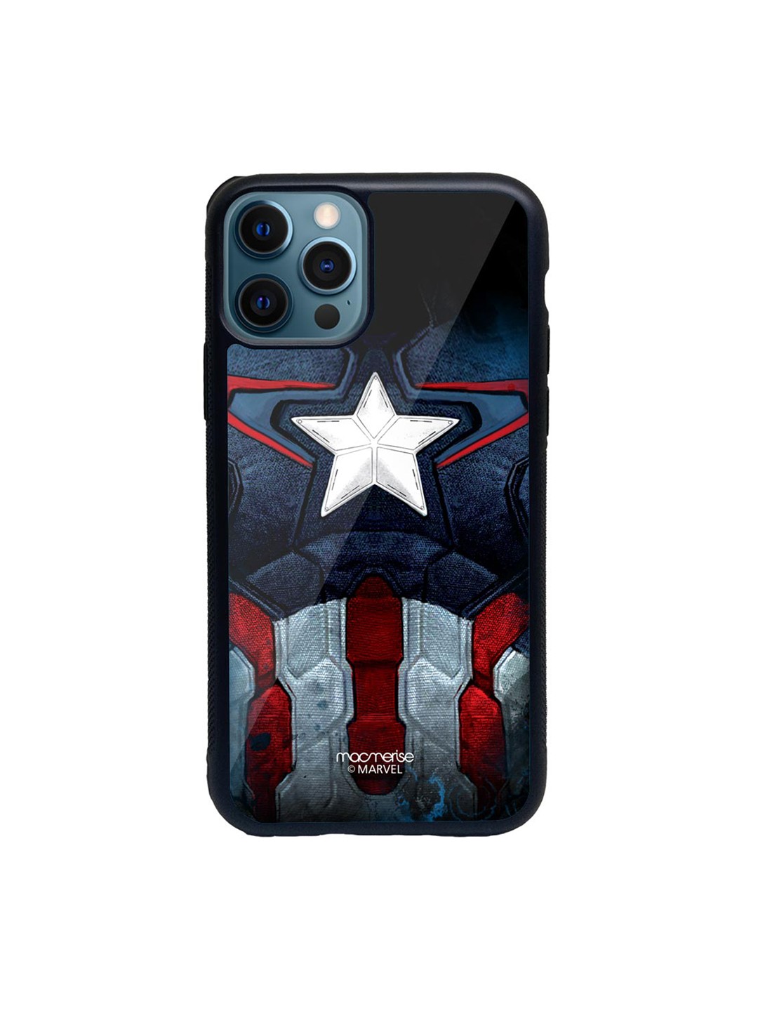 

macmerise Black & Navy Blue Cap Am Suit iPhone 12 Pro Back Case