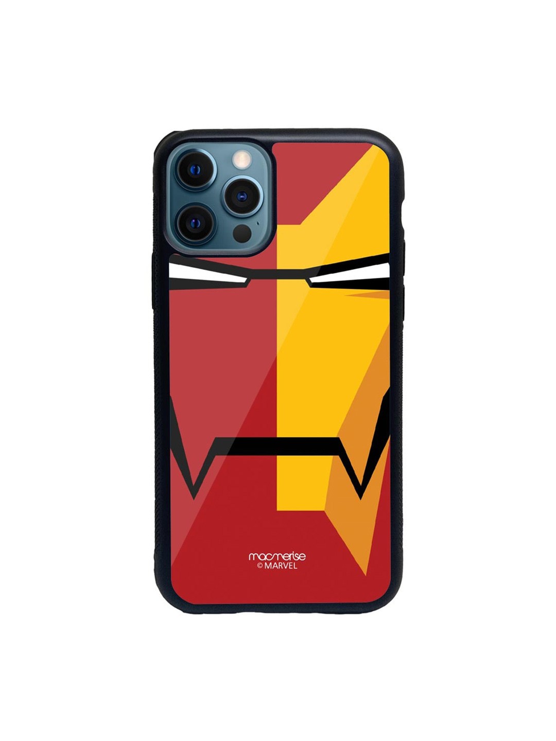 

macmerise Red & Yellow Face Focus Ironman Printed iPhone 12 Pro Back Case