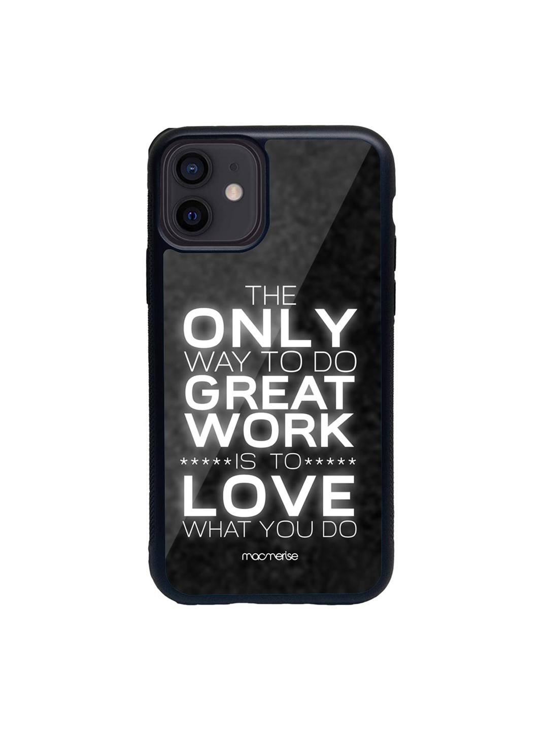

macmerise Black & White Love What You Do iPhone 12 Mini Glass Case