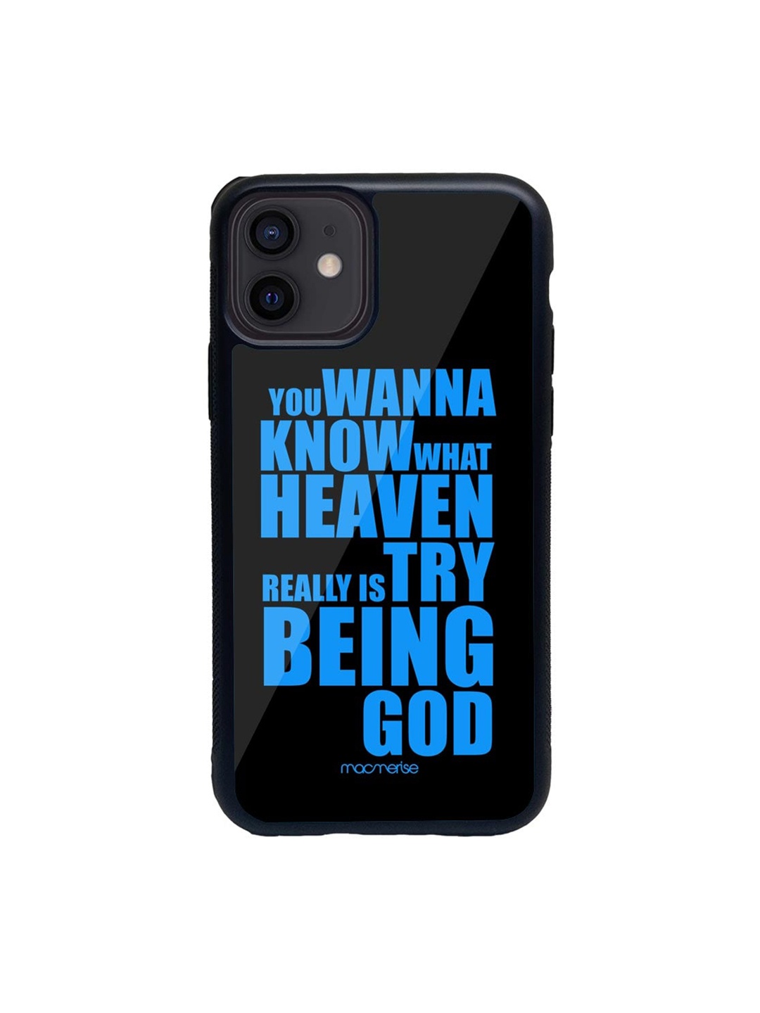

macmerise Multicoloured Try Being God Glass iPhone 12 Case, Multi