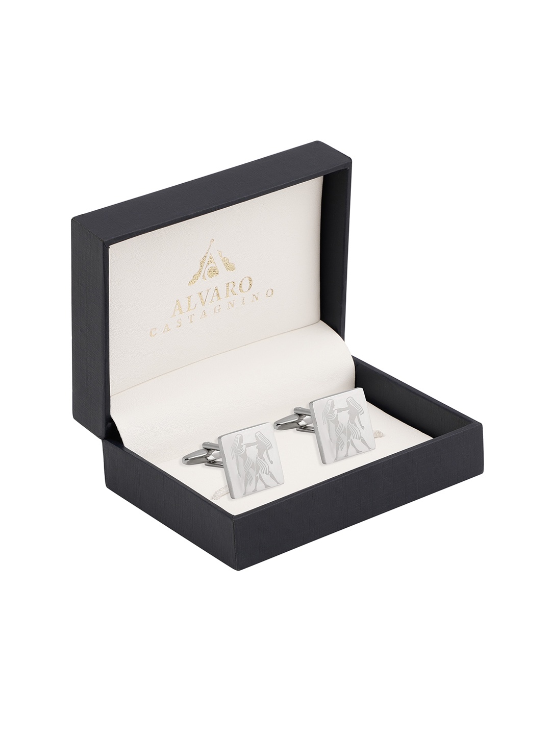 

Alvaro Castagnino Silver-Toned Square Cufflinks