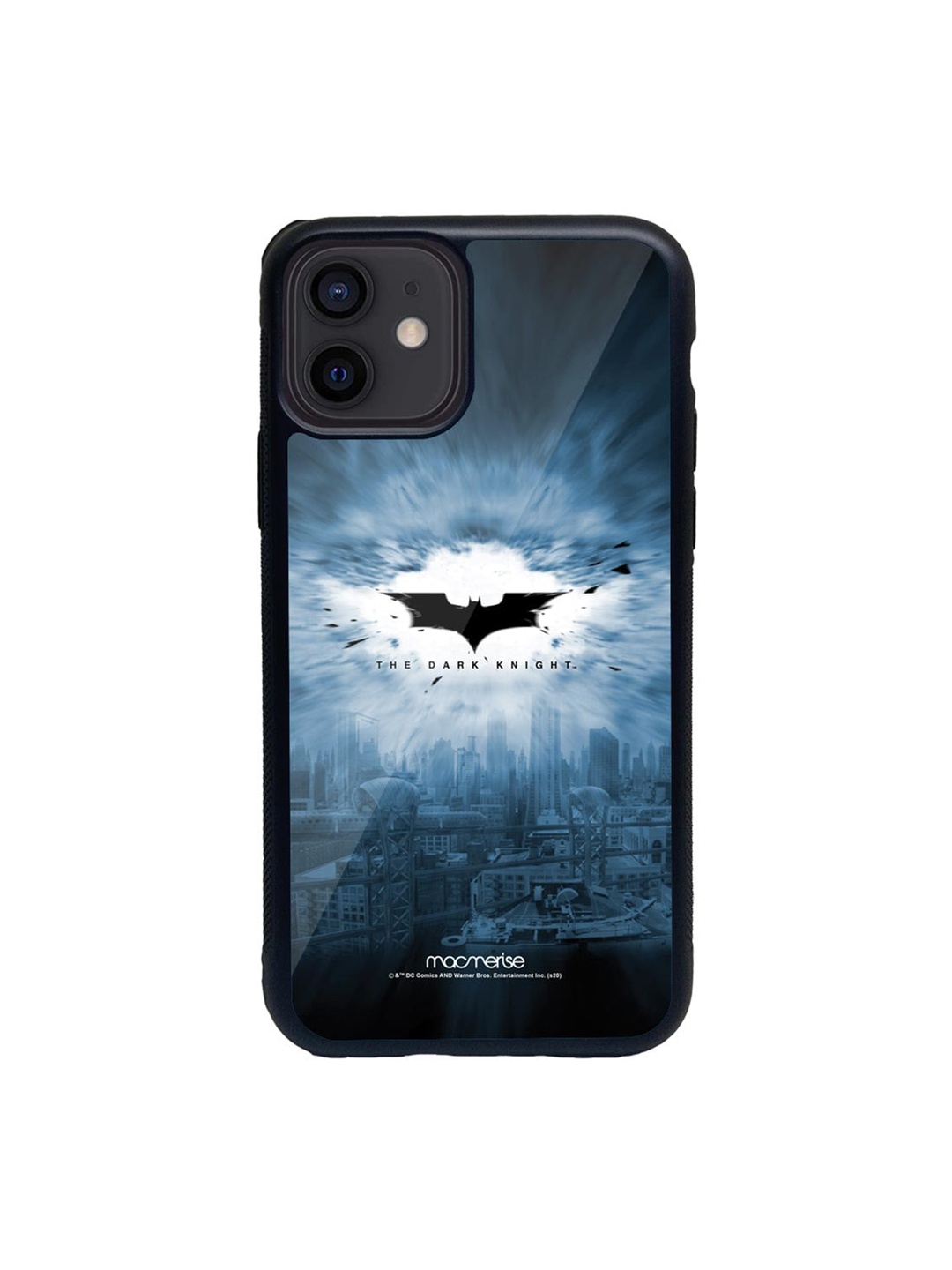 

macmerise Blue & White The Dark Knight Glass iPhone 12 Case