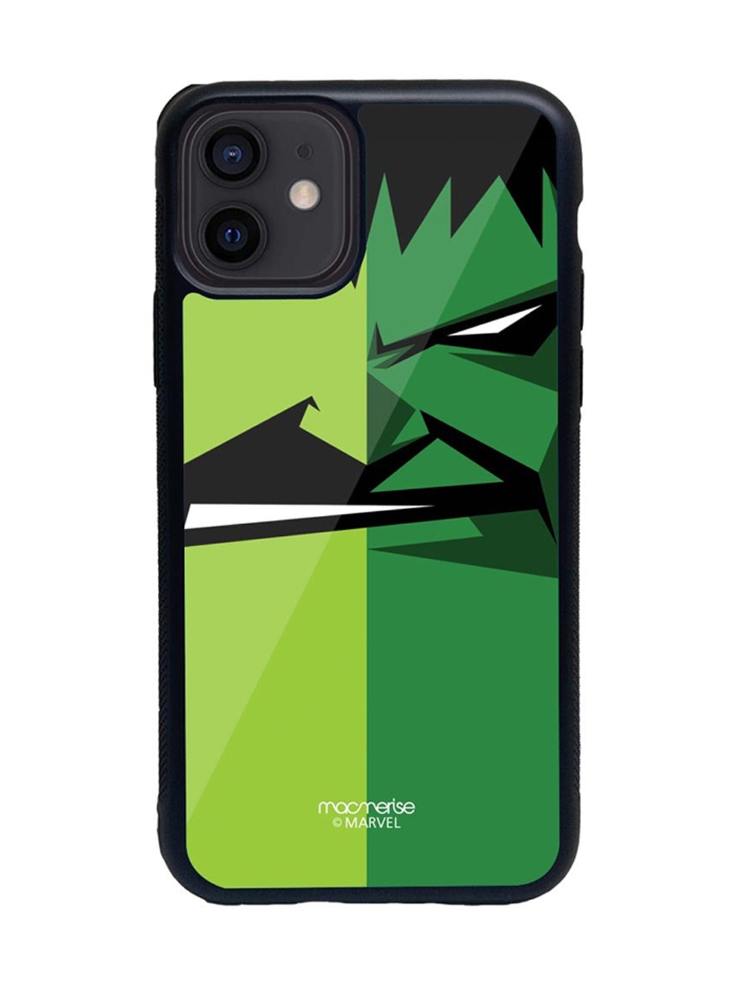 macmerise Green & Black Face Focus Hulk Printed iPhone 12 Mini Back Case