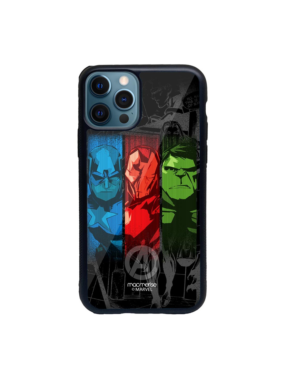 macmerise Black & Red Avengers Sketch iPhone 12 Pro Max Back Case