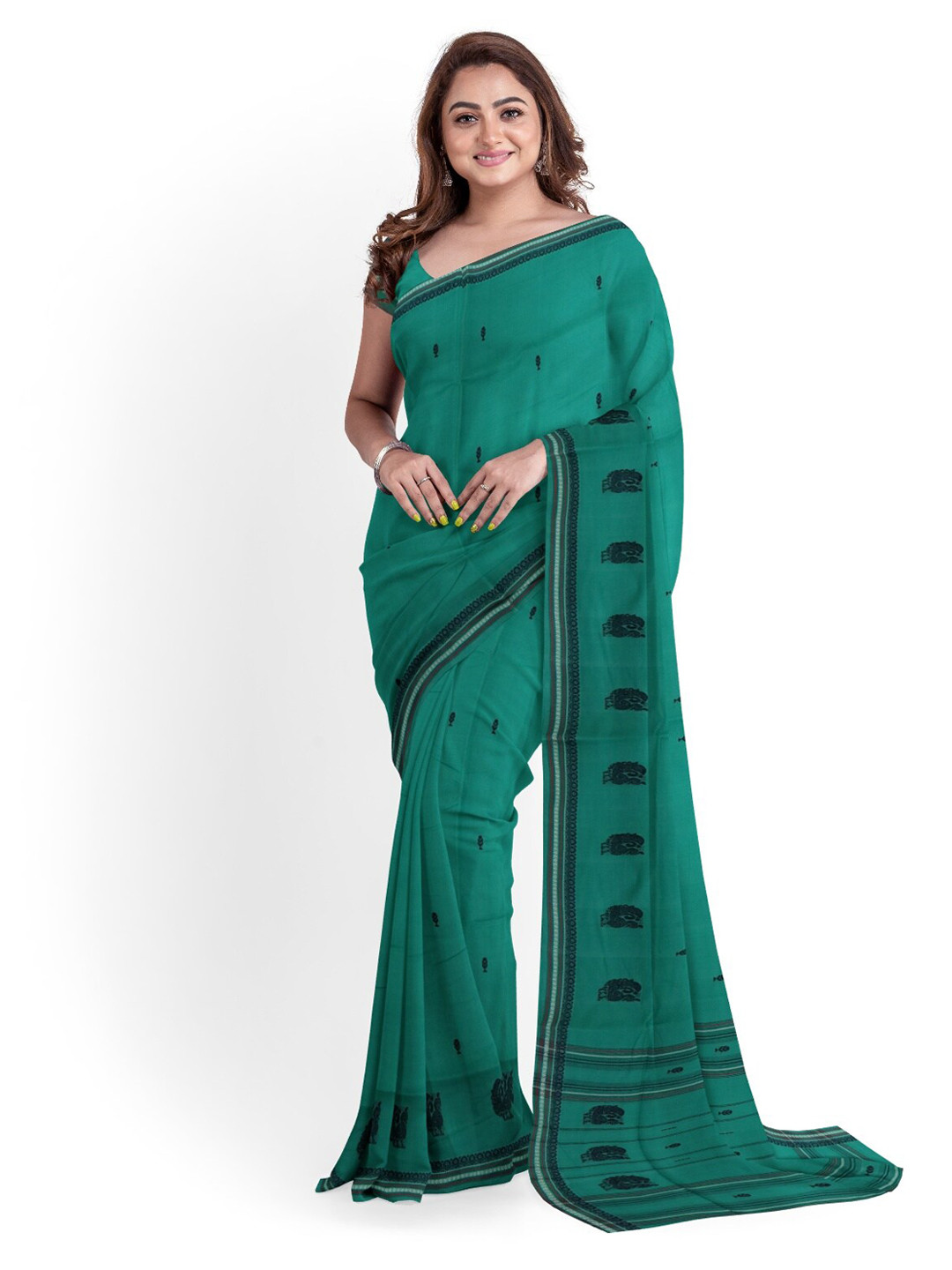 

APCO Green Printed Pure Cotton Saree