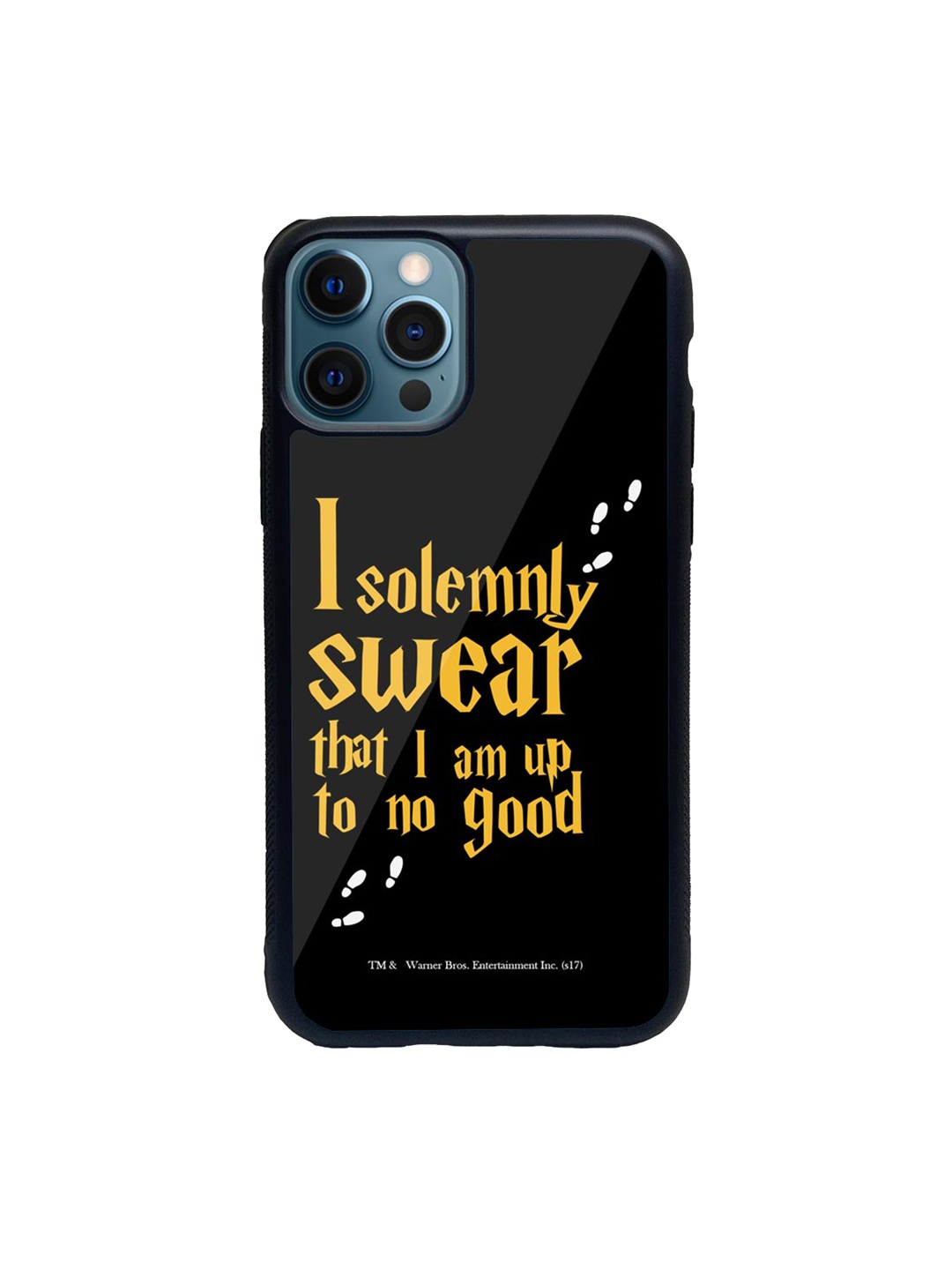 

macmerise Black & Yellow Solemnly Swear Glass iPhone 12 Pro Phone Case