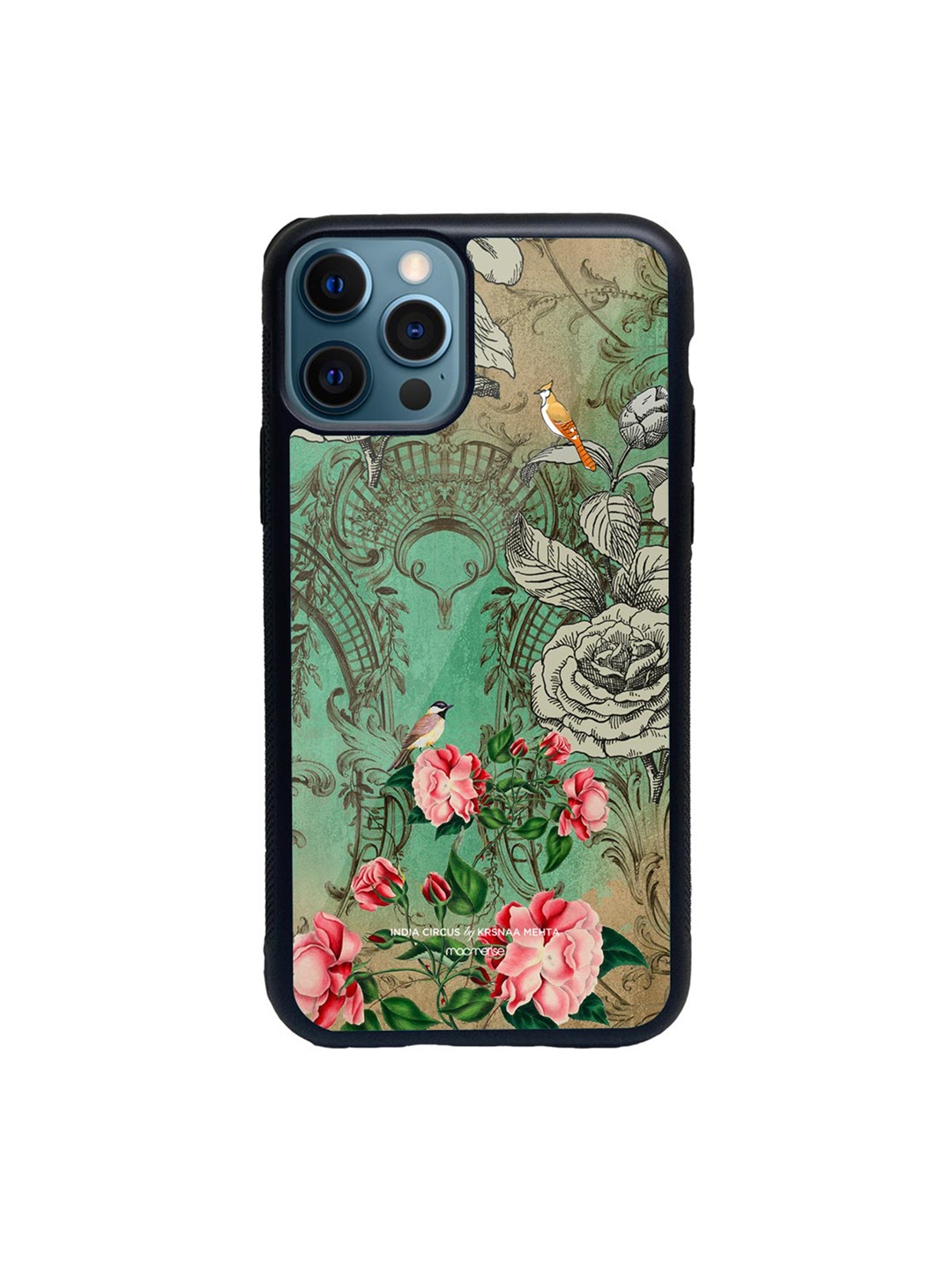 

macmerise Green & Pink Bird Gaze iPhone 12 Pro Back Case