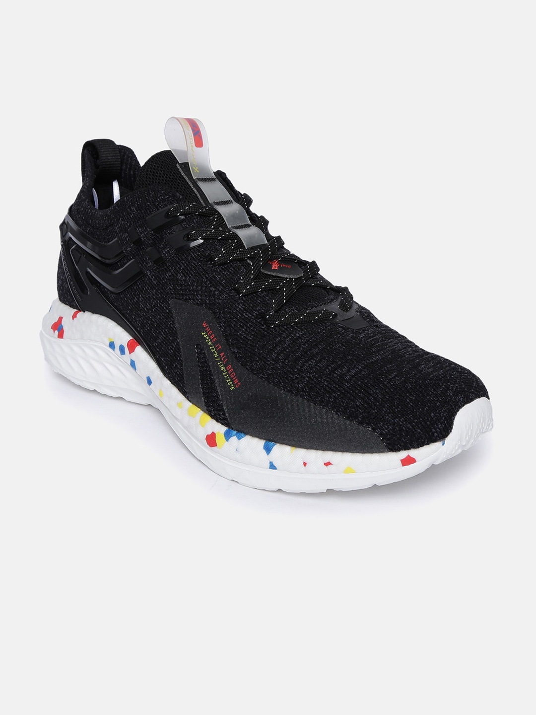 

Xtep Men Black Textile Running Shoes