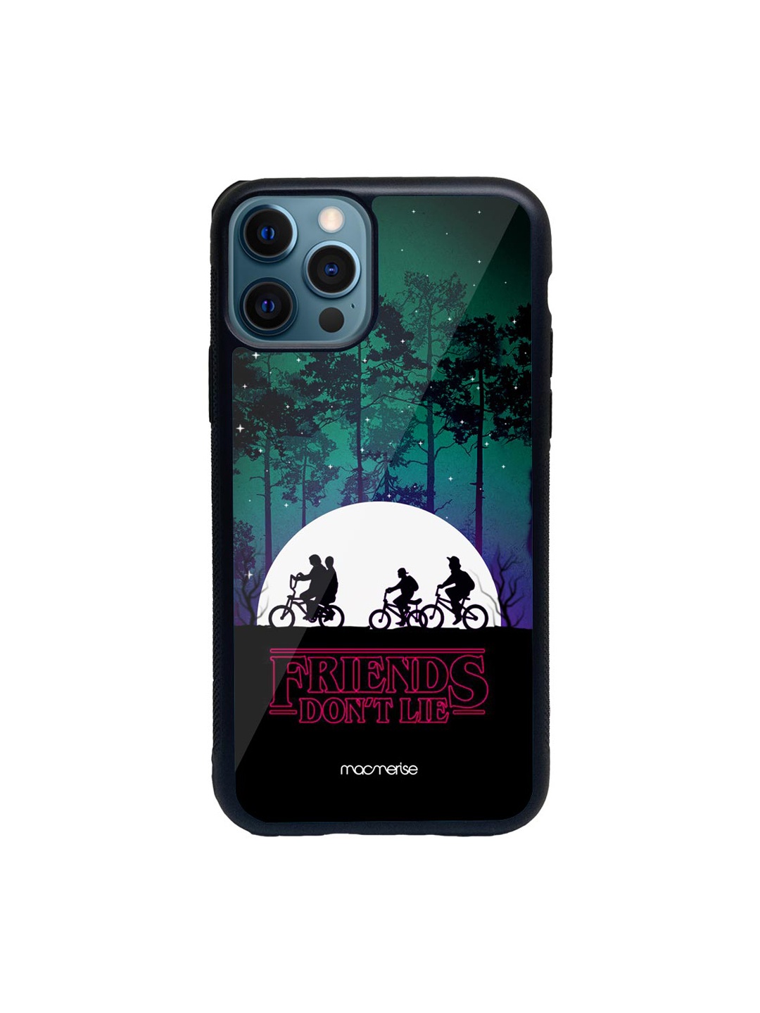 

macmerise Black & White The Gang Of Hawkins Glass iPhone 12 Pro Phone Case