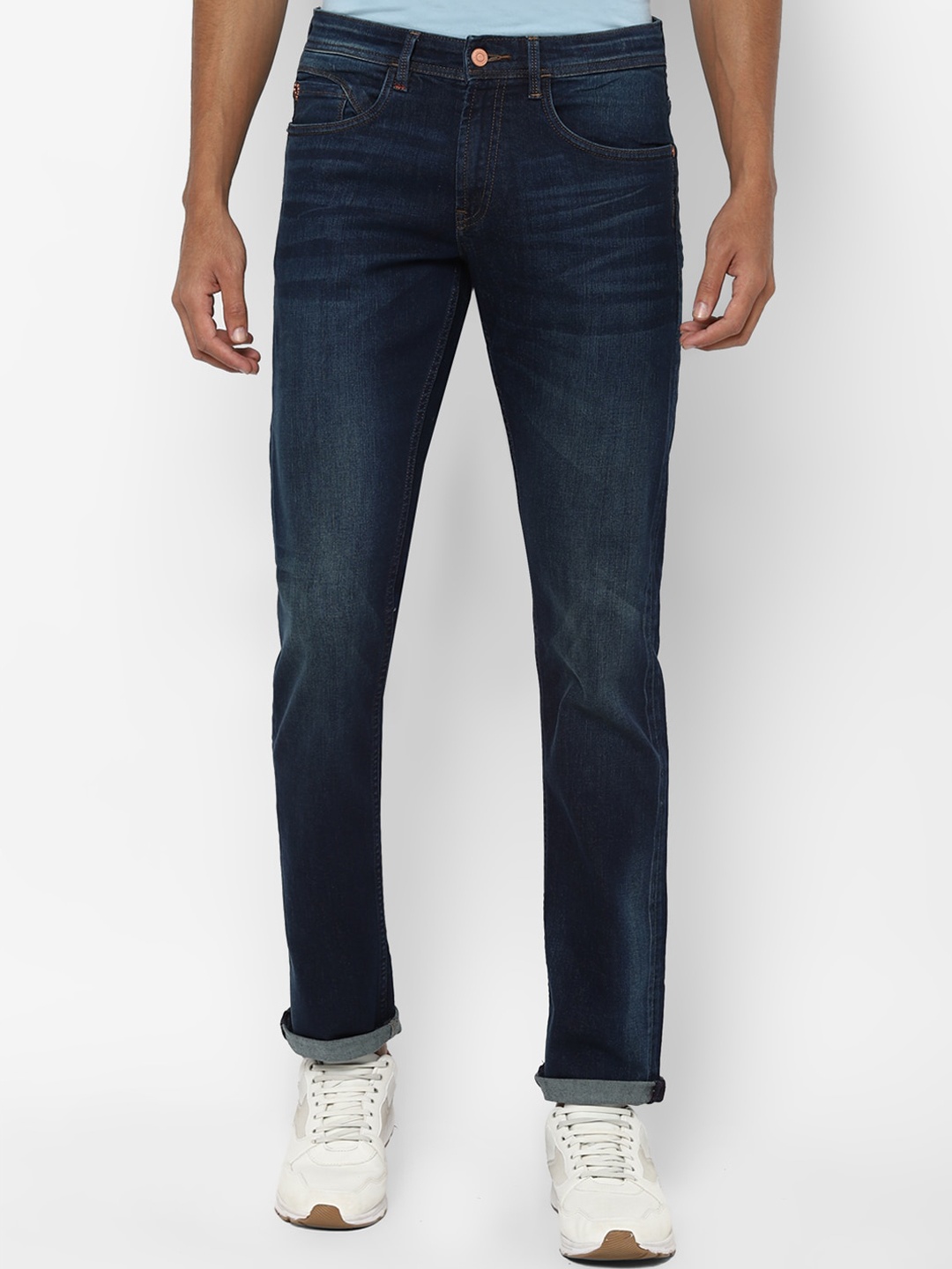 

Allen Solly Men Navy Blue Slim Fit Mid-Rise Clean Look Jeans