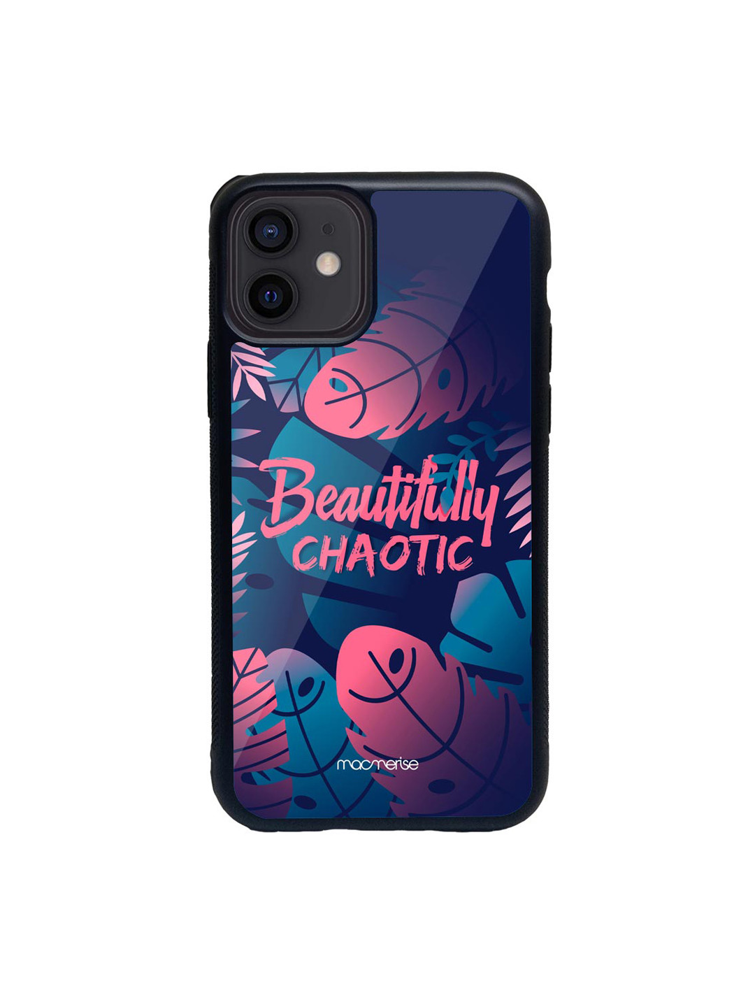 

macmerise Blue & Pink Beautifully Chaotic Printed iPhone 12 Back Case, Multi