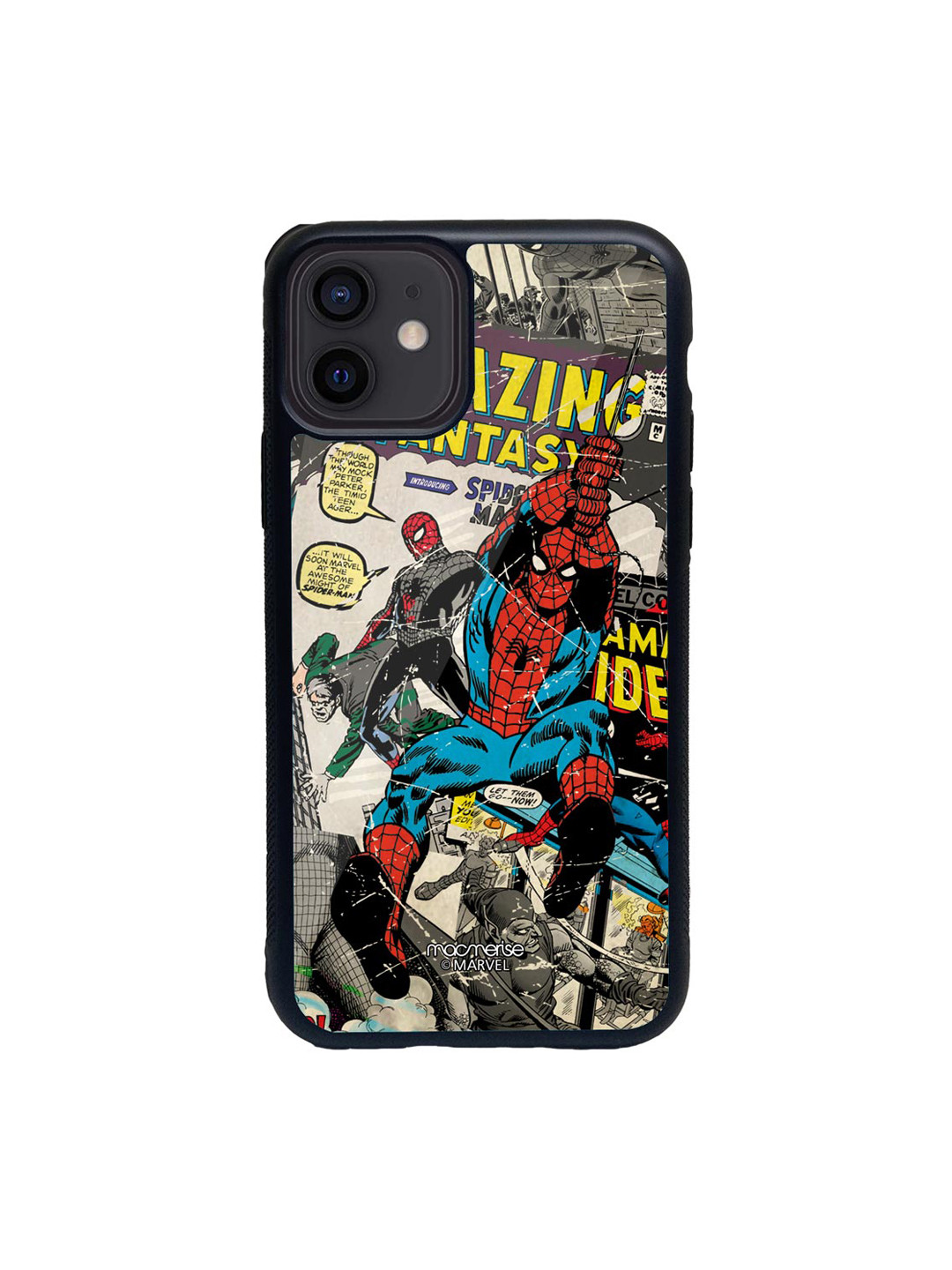 

Macmerise Black & Red Comic Spidey Glass iPhone 12 Phone Case