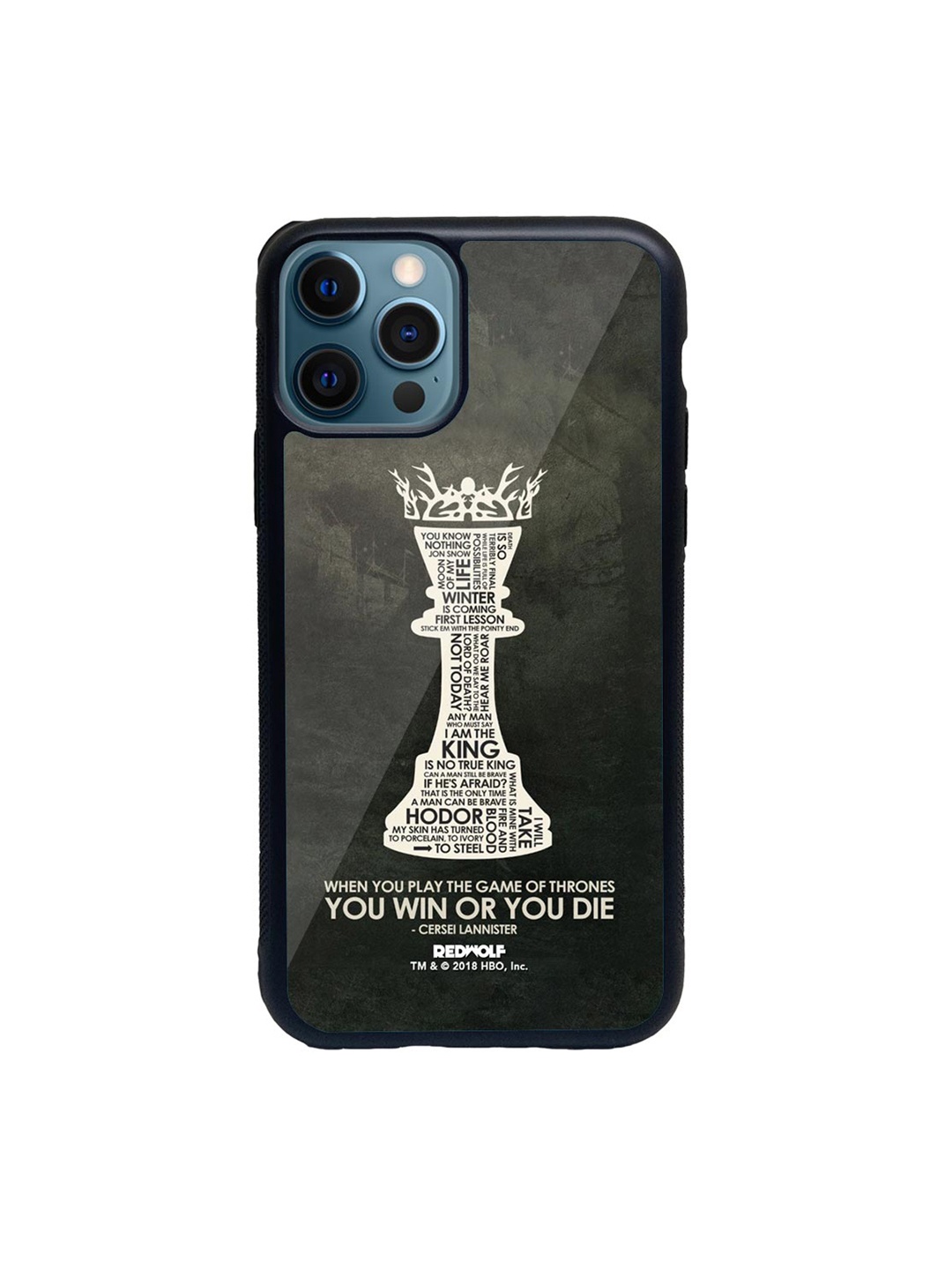 

macmerise Black & White Win Or Die Printed iPhone 12 Pro Back Case