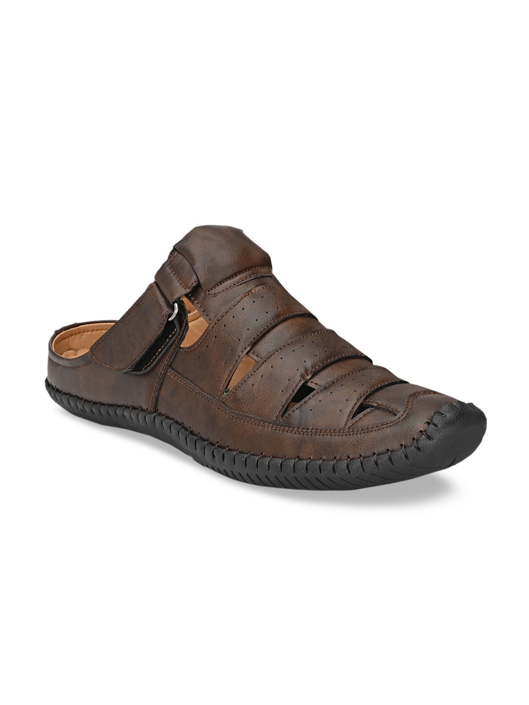 

AfroJack Men Brown Fisherman Sandals