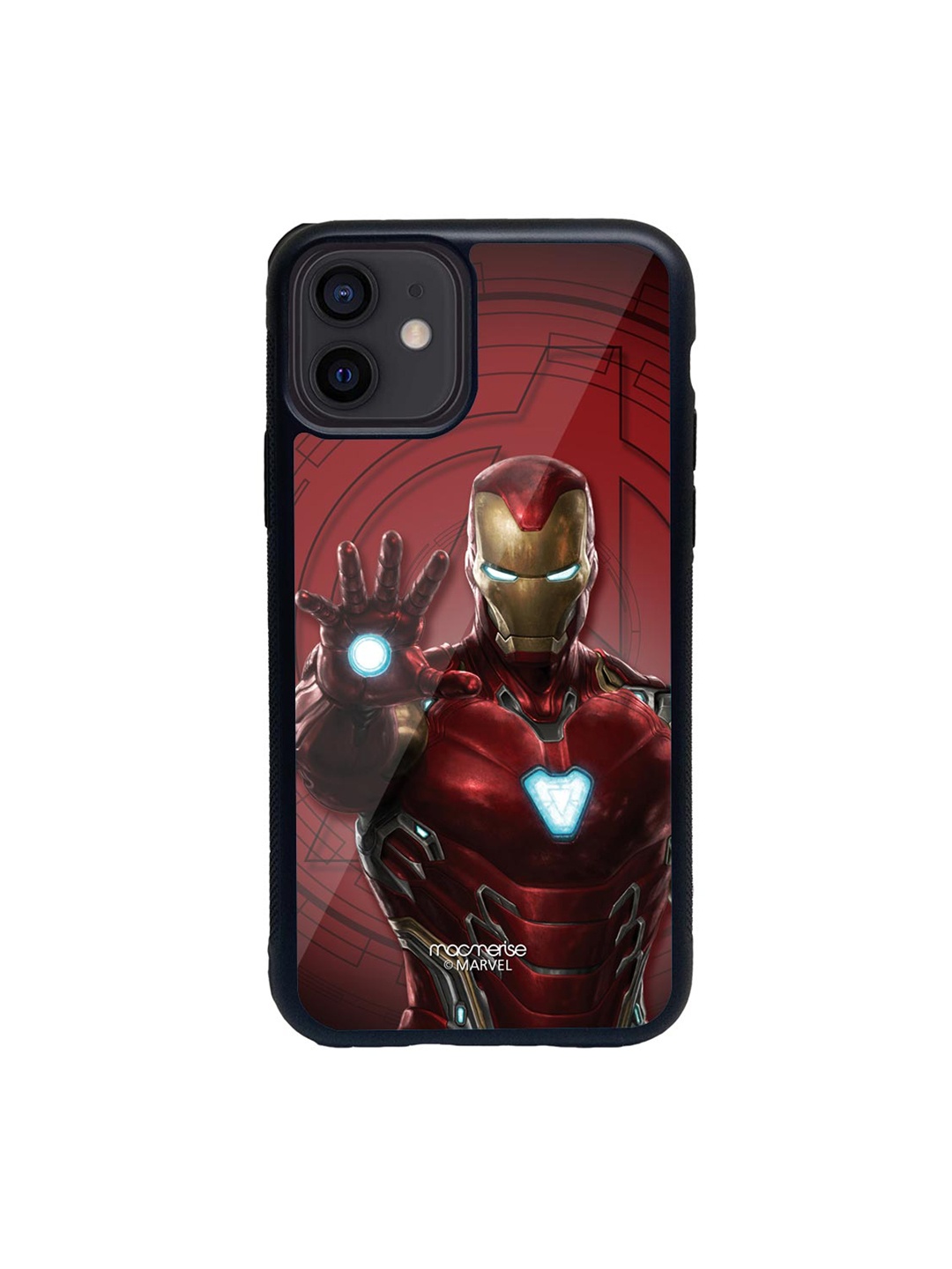 

macmerise Black & Red Iron man Mark L Armor Glass iPhone 12 Phone Case, Blue