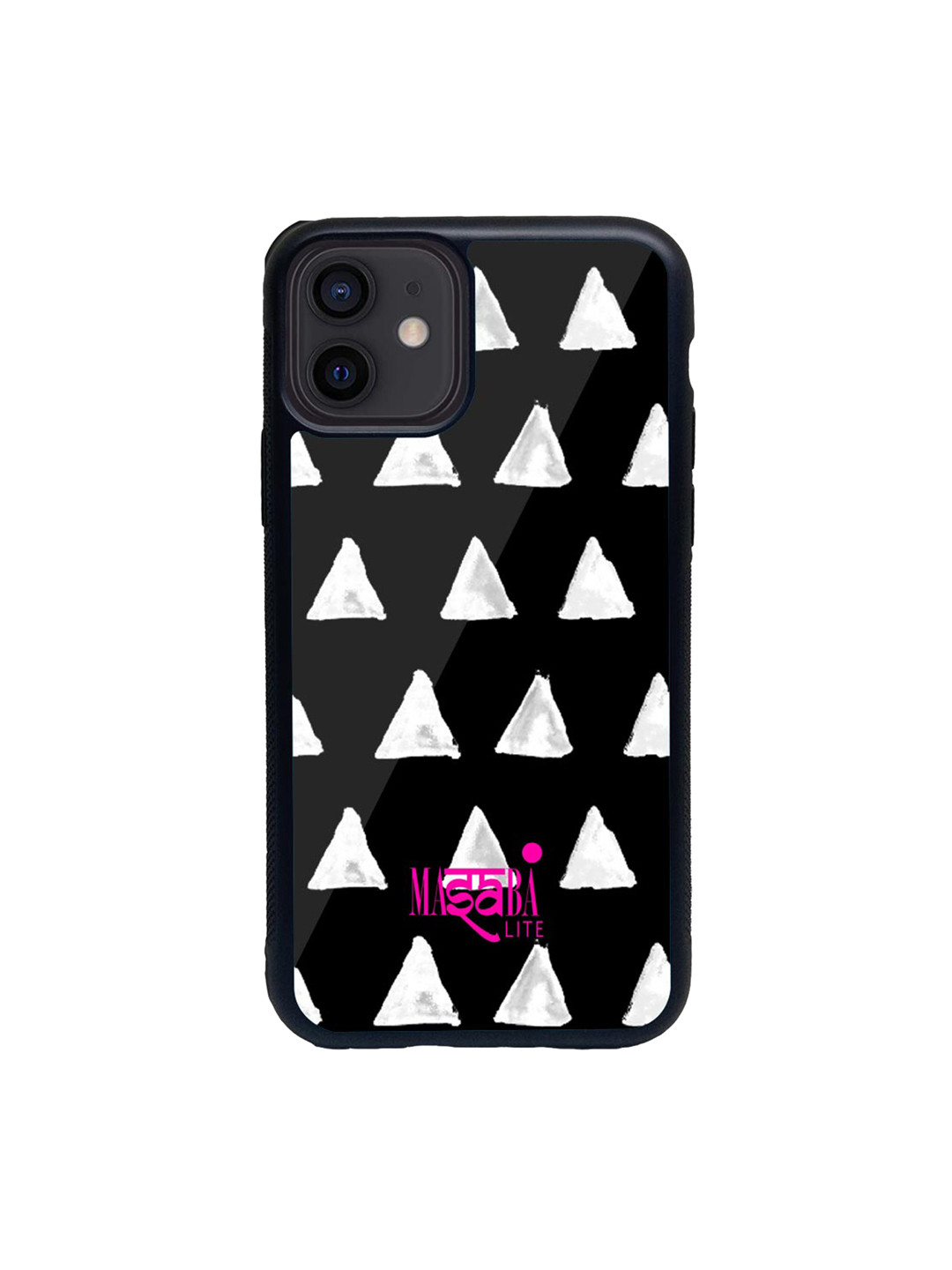 

macmerise Black & White Masaba Black Cone Printed iPhone 12 Back Case