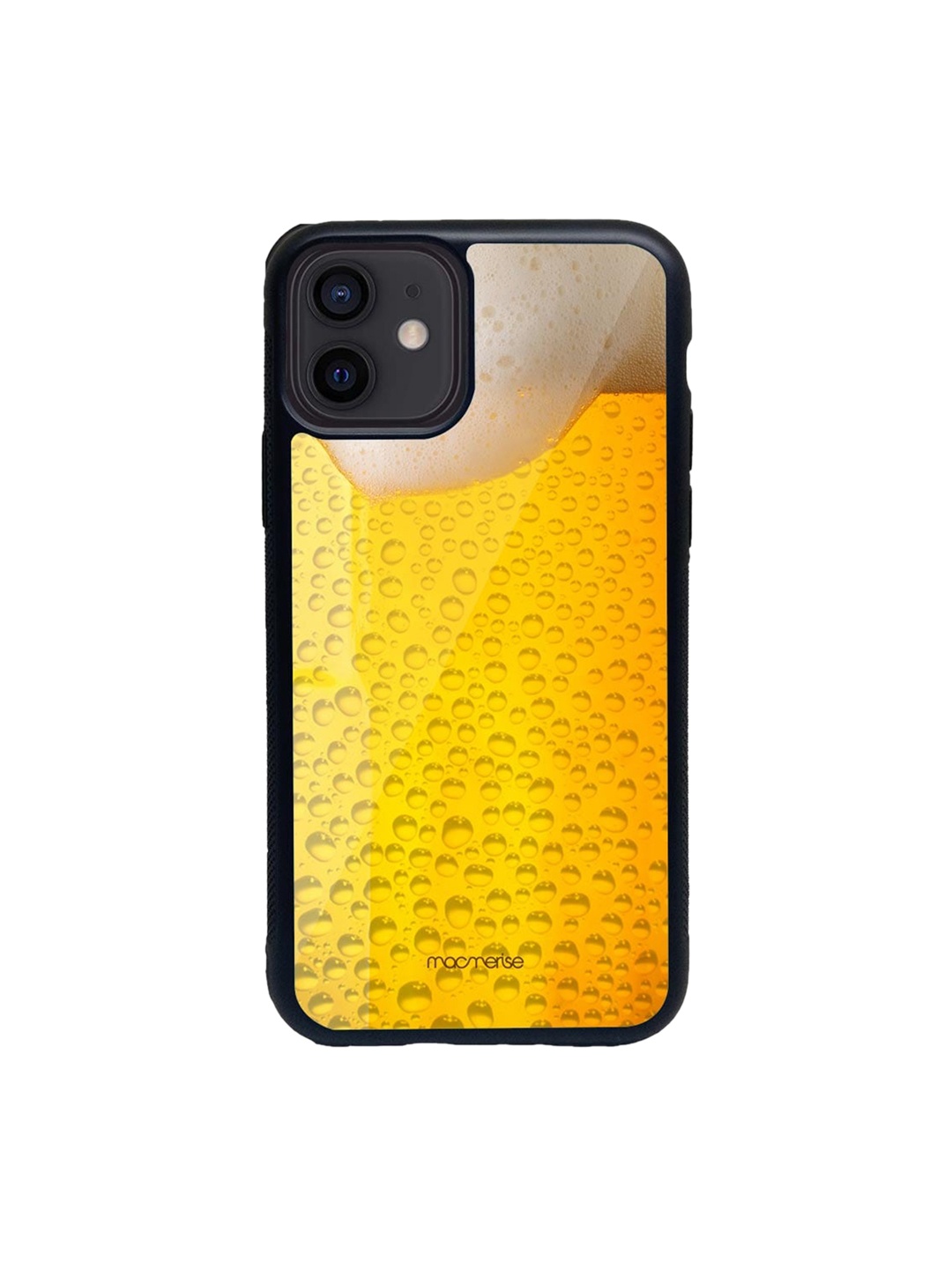 

macmerise Yellow & Beige Chug It Printed iPhone 12 Back Case