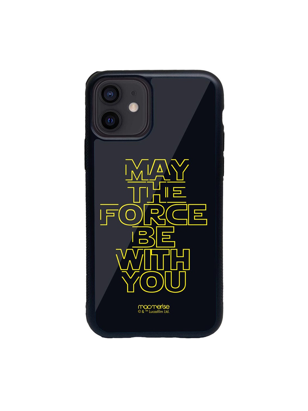 

macmerise Black & Yellow Classic Star Wars Printed iPhone 12 Back Case