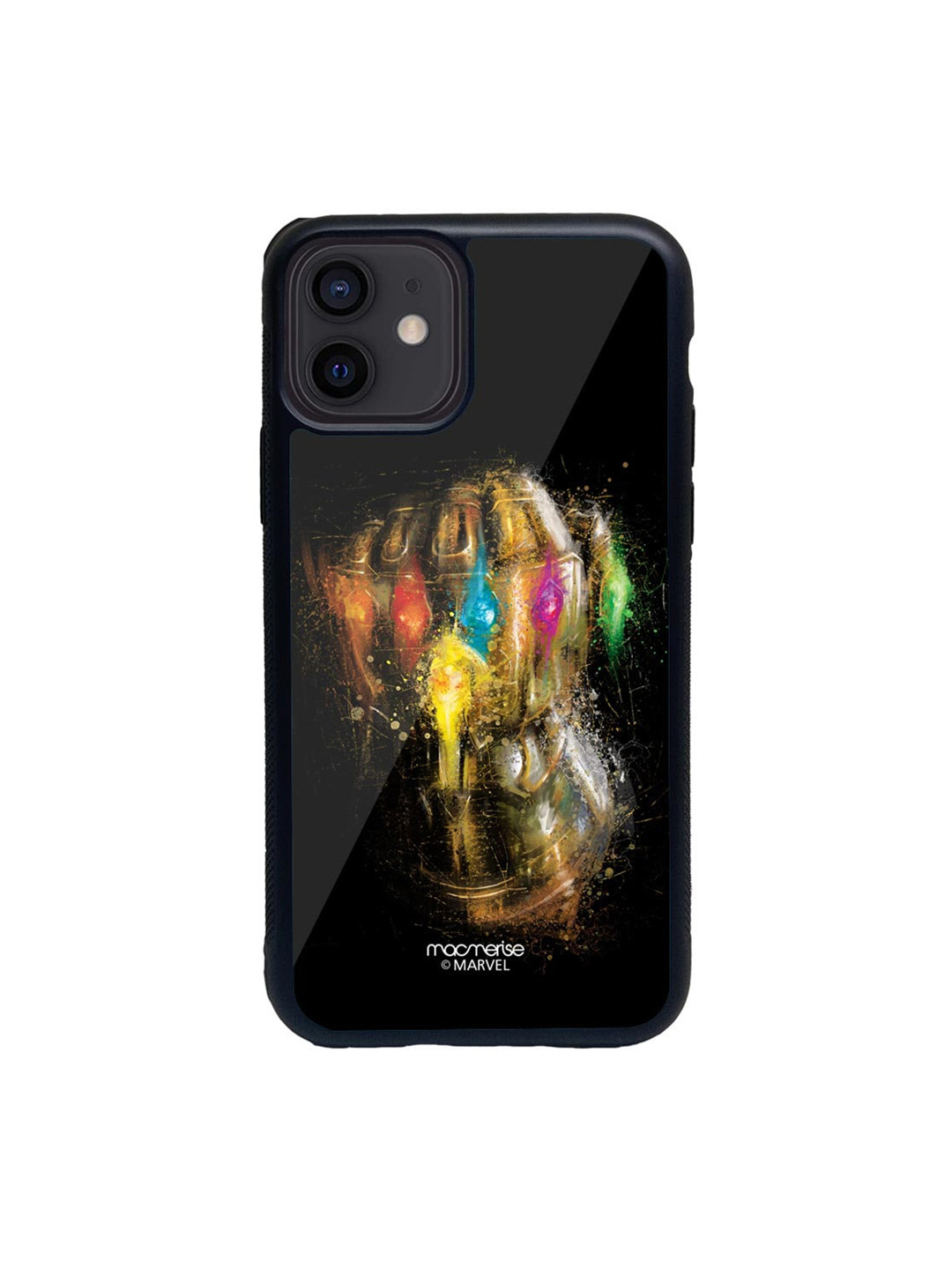 

macmerise Black & Brown Gauntlet Brushstrokes Glass iPhone 12 Mini Phone Case
