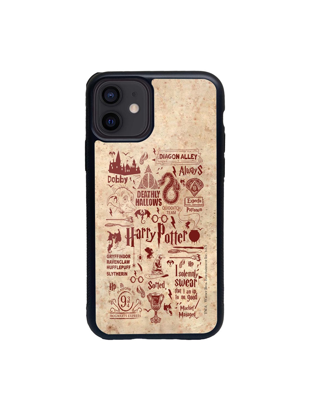 

macmerise Multicoloured Harry Potter Infographic Printed iPhone 12 Mini Back Case, Multi