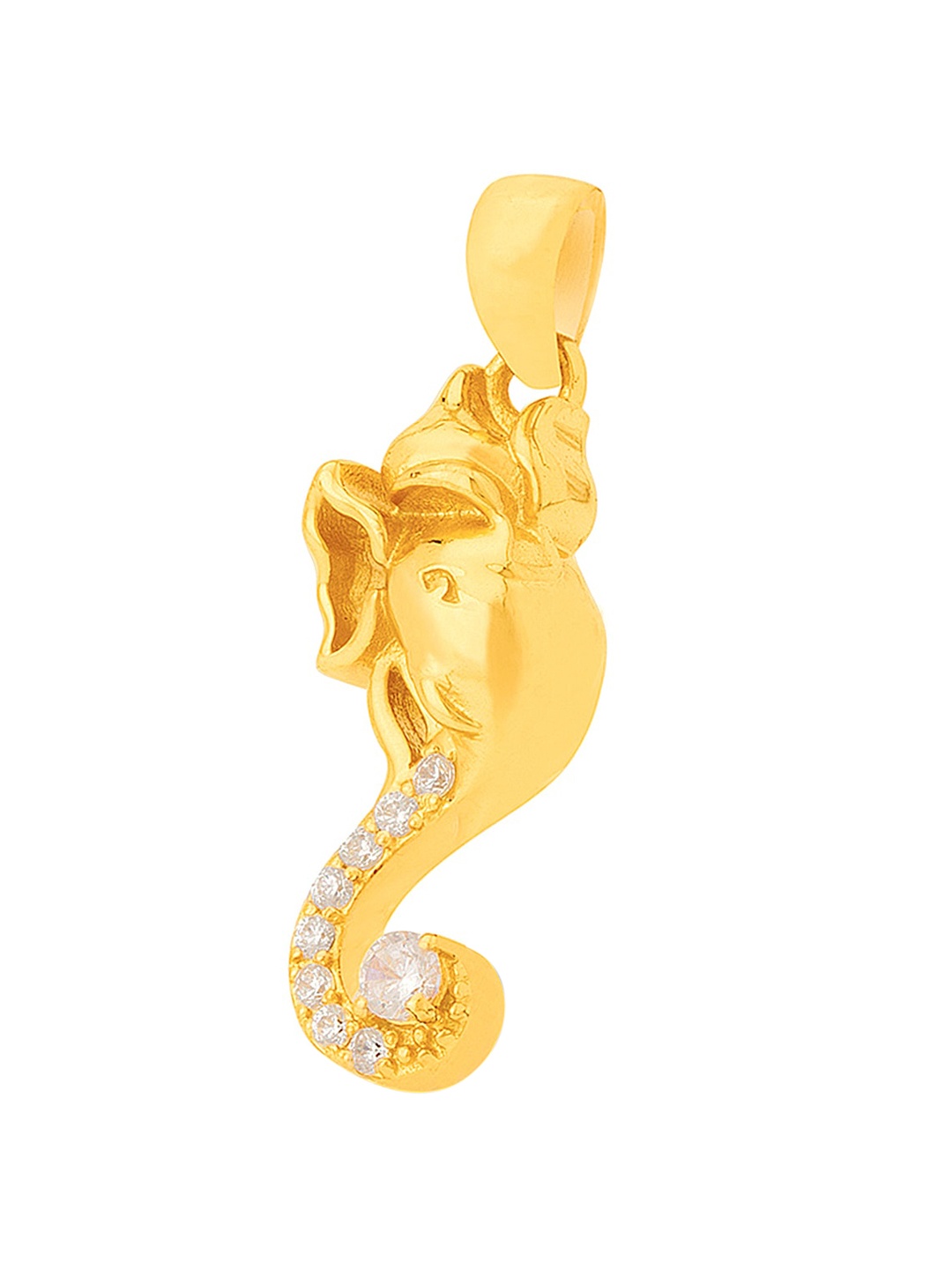 

Dare by Voylla Men Gold-Toned & White Artificial Stones Studded Lord Ganesha Pendant